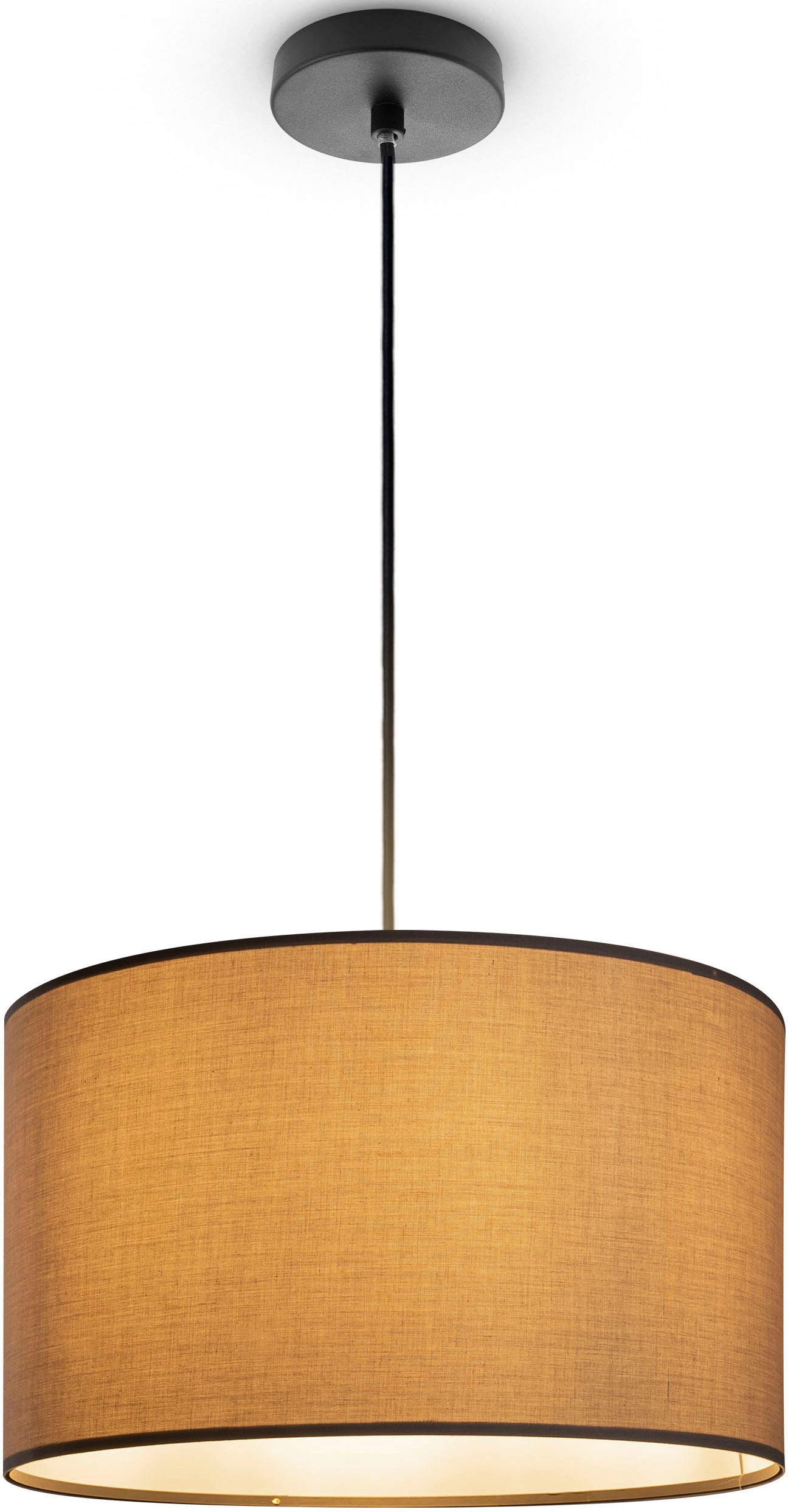 Paco Home Pendelleuchte »HUGO UNI COLOR«, 1 flammig, Leuchtmittel E27 | ohne Leuchtmittel, Deckenlampe LED Wohnzimmer Und Schlafzimmer, Unifarben, Deko E27