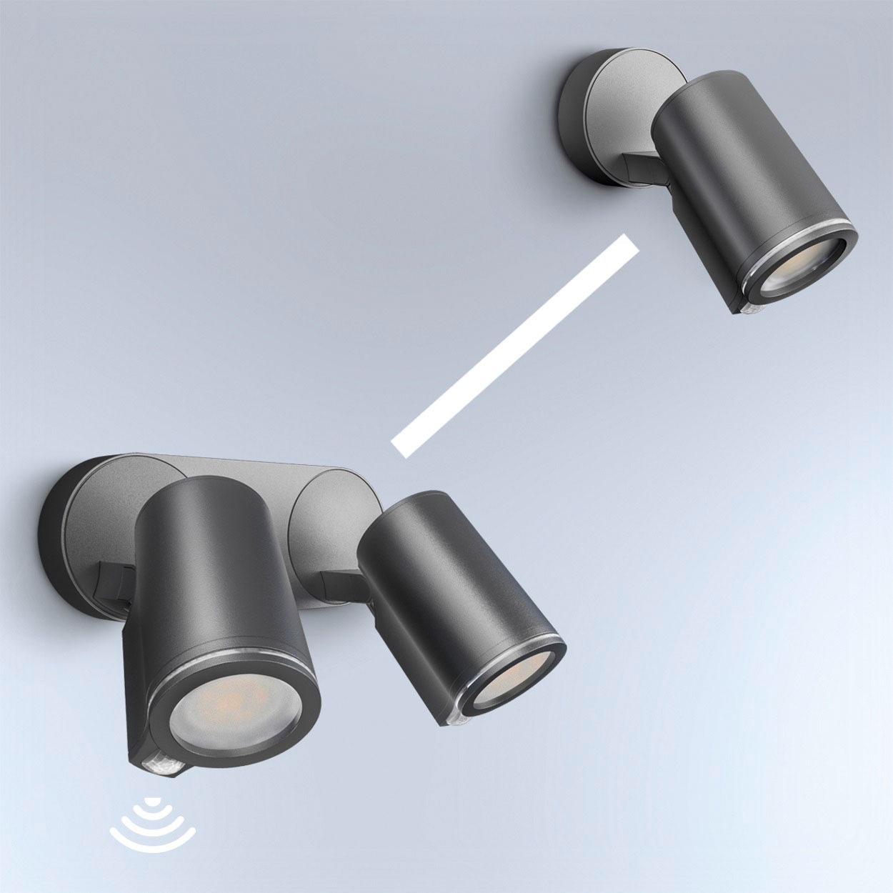 steinel LED Außen-Wandleuchte »Duo«, Leuchtmittel LED-Board-GU10 | LED wechselbar