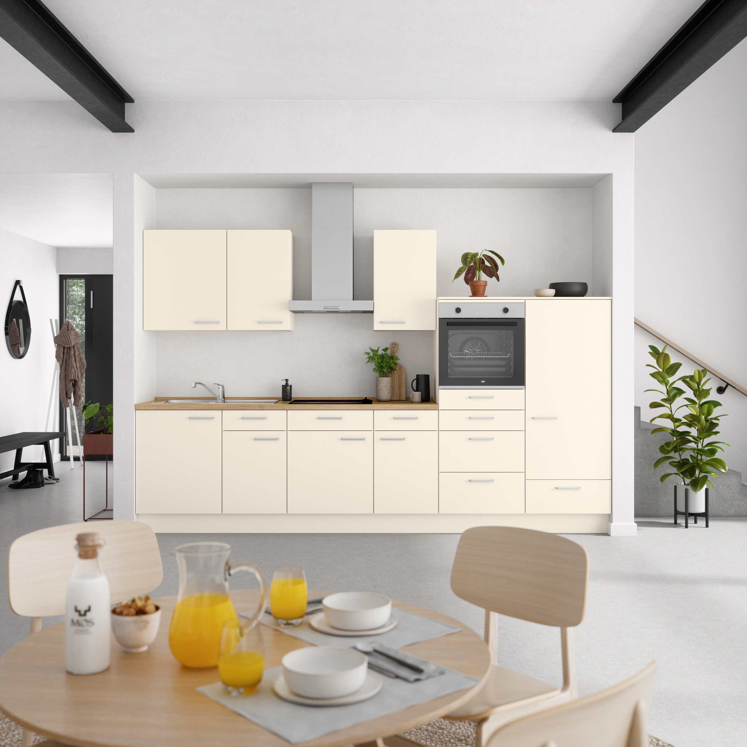 nobilia® Küchenzeile »"Touch I"«, vormontiert, Ausrichtung wählbar, Breite 330 cm, wahlw. mit E-Geräten