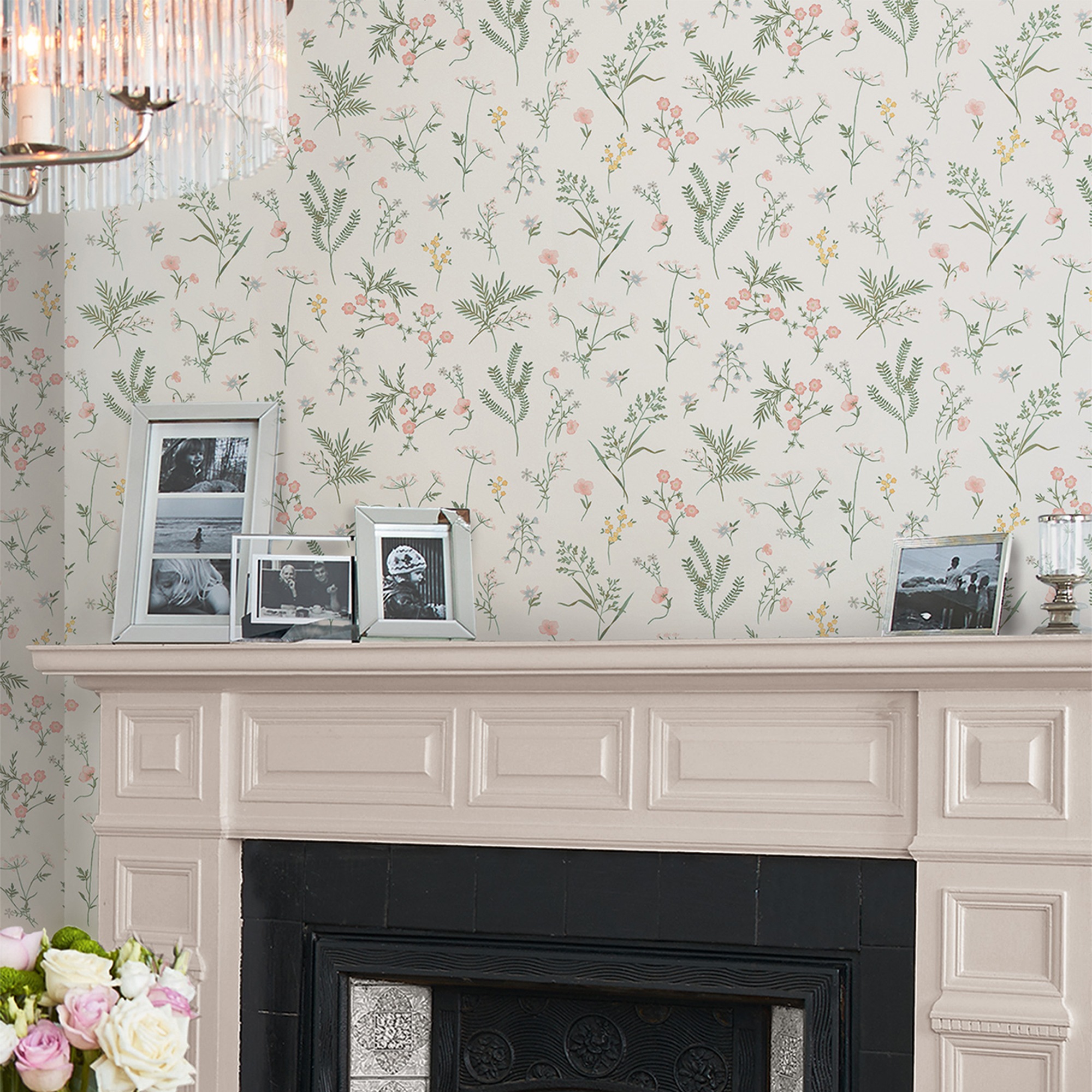LAURA ASHLEY Vliestapete »Crosswell Coral Pink« floral texturiert 10mx52cm