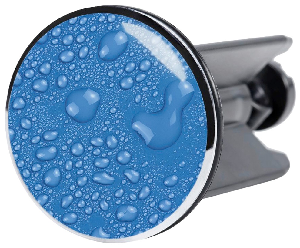 Sanilo Badaccessoire-Set »Tautropfen Blau«, (Komplett-Set, 3 tlg.), bestehend aus WC-Sitz, Badteppich und Waschbeckenstöpsel