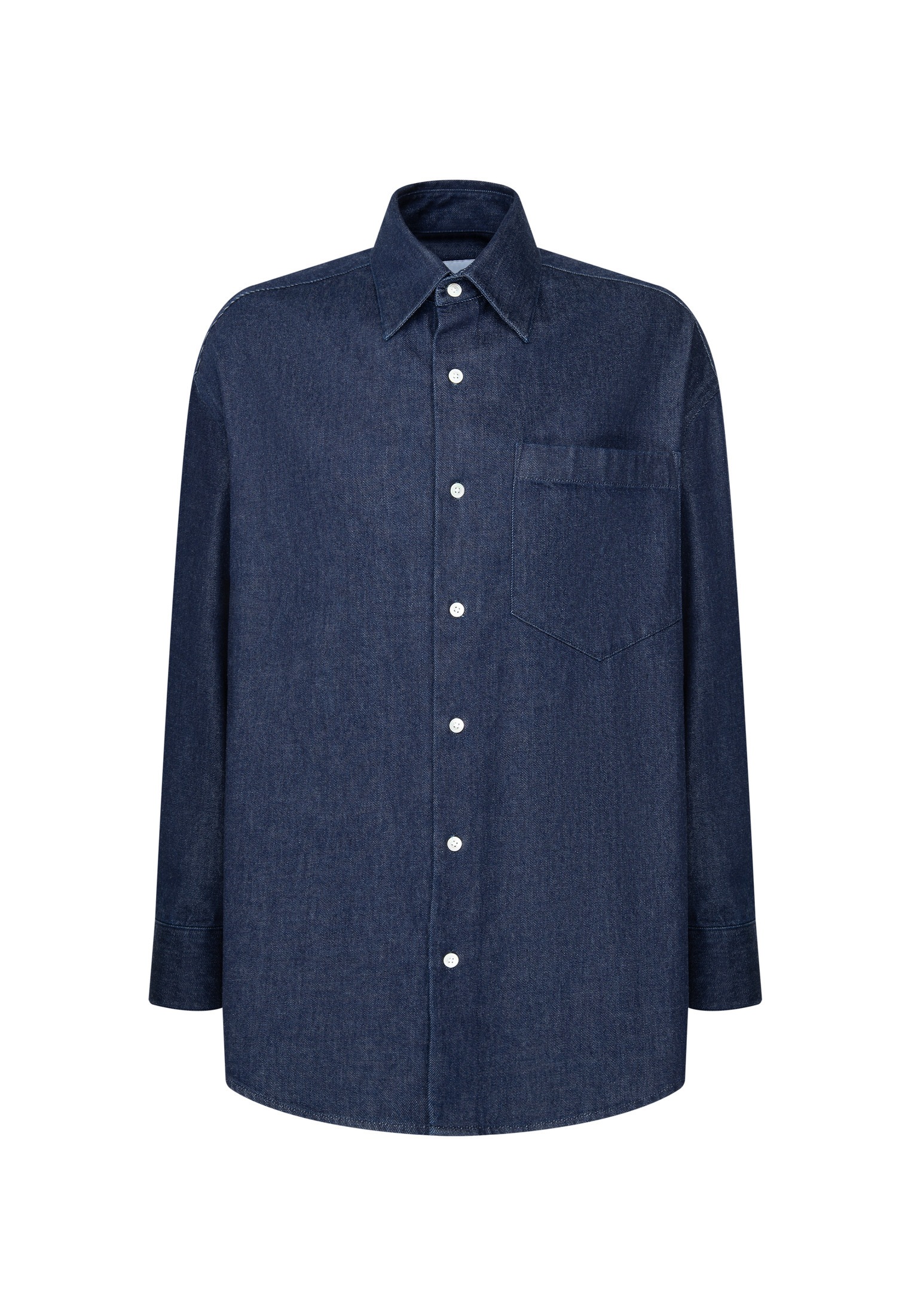 studio seidensticker Kurzarmhemd, Oversized 1/1 Kentkragen Denim