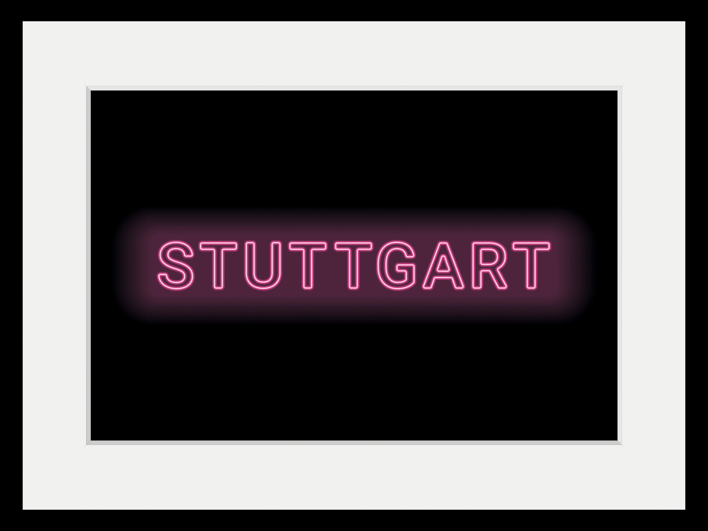 queence Bild »STUTTGART LIGHTS« Schriftzug   Städte 1 Stk. tlg. HD Premium günstig online kaufen