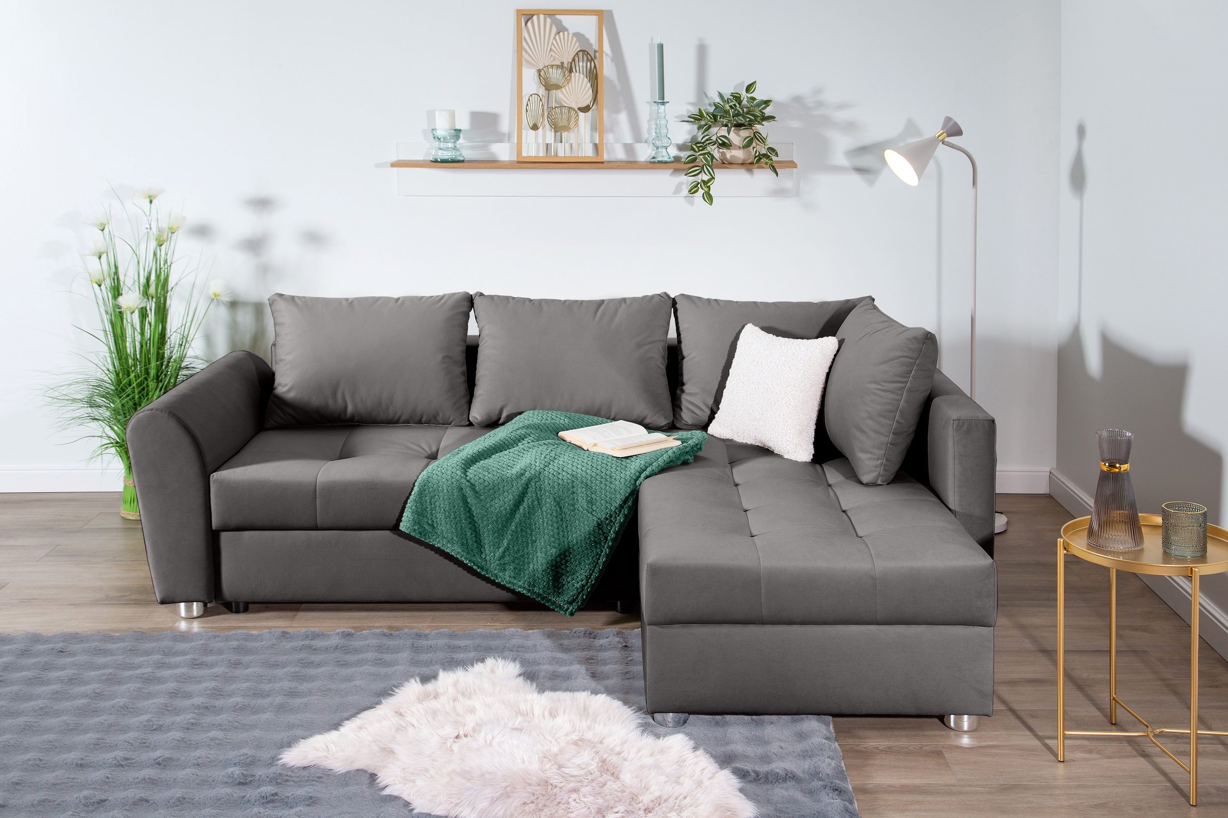 COLLECTION AB Ecksofa »JANA L-Form«, inkl. Bettfunktion,Bettkasten und Bonn günstig online kaufen