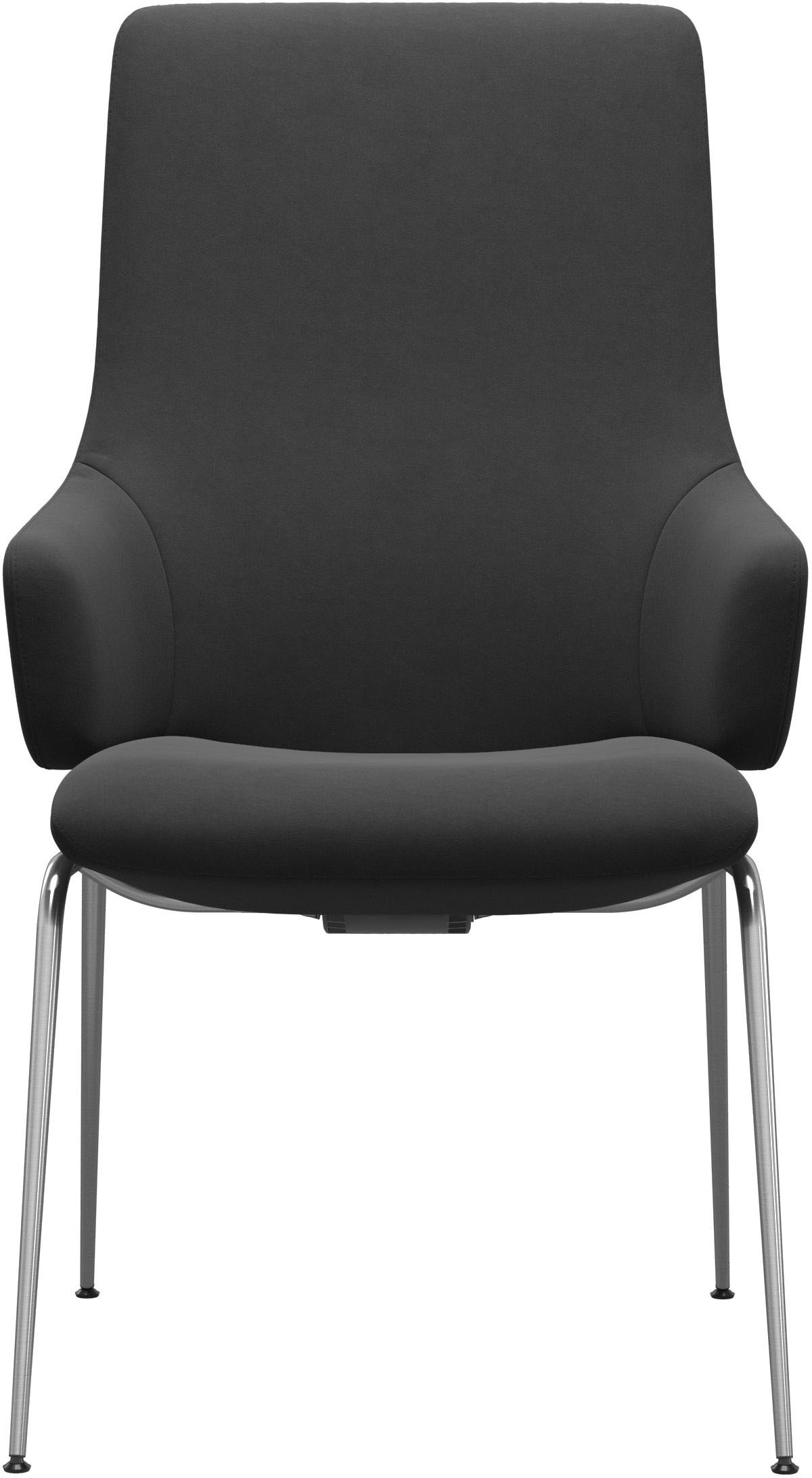 Stressless® Polsterstuhl »Laurel«, Microfaser DINAMICA, High Back mit Armlehne, Größe L, mit Beinen aus Stahl in Chrom matt