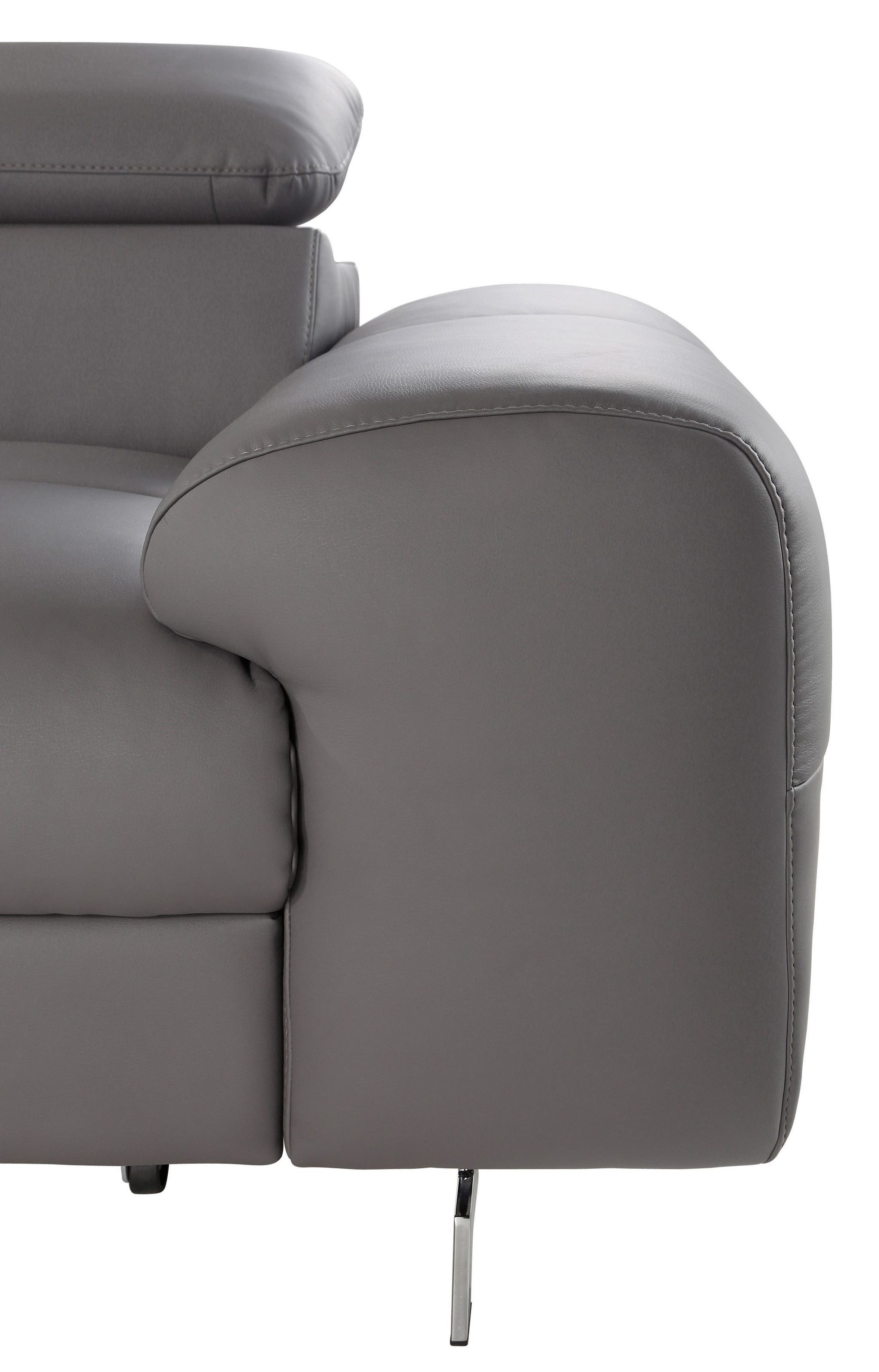 COTTA Polstergarnitur »Chef L-Form«, (Set), Set bestehend aus: Ecksofa mit Kopfteilverstellung & Hocker