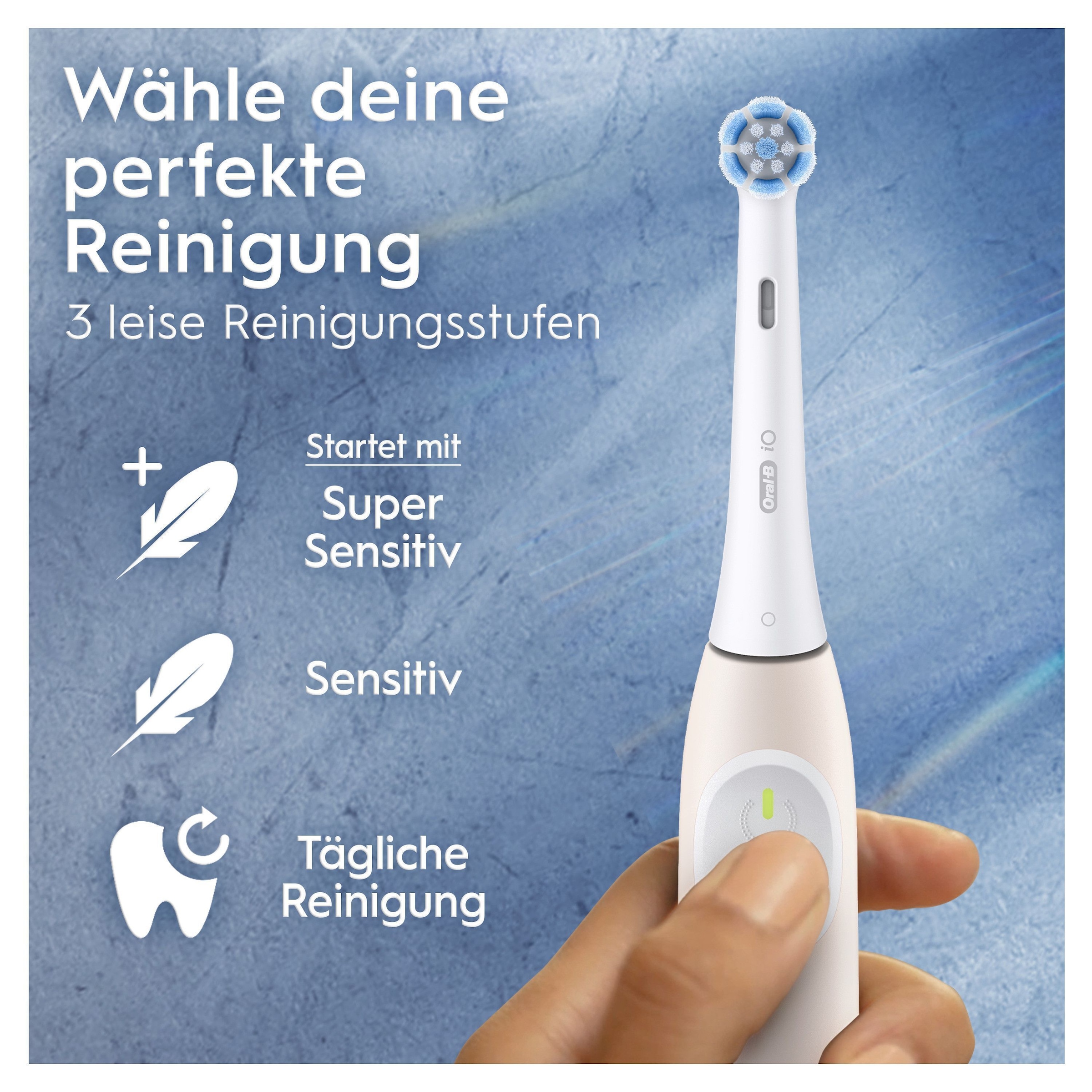 Oral-B Elektrische Zahnbürste »iO Series 2«, 1 St. Aufsteckbürsten, für die sanfte Reinigung, Reise-Etui, Aufsteckbürstenhalter