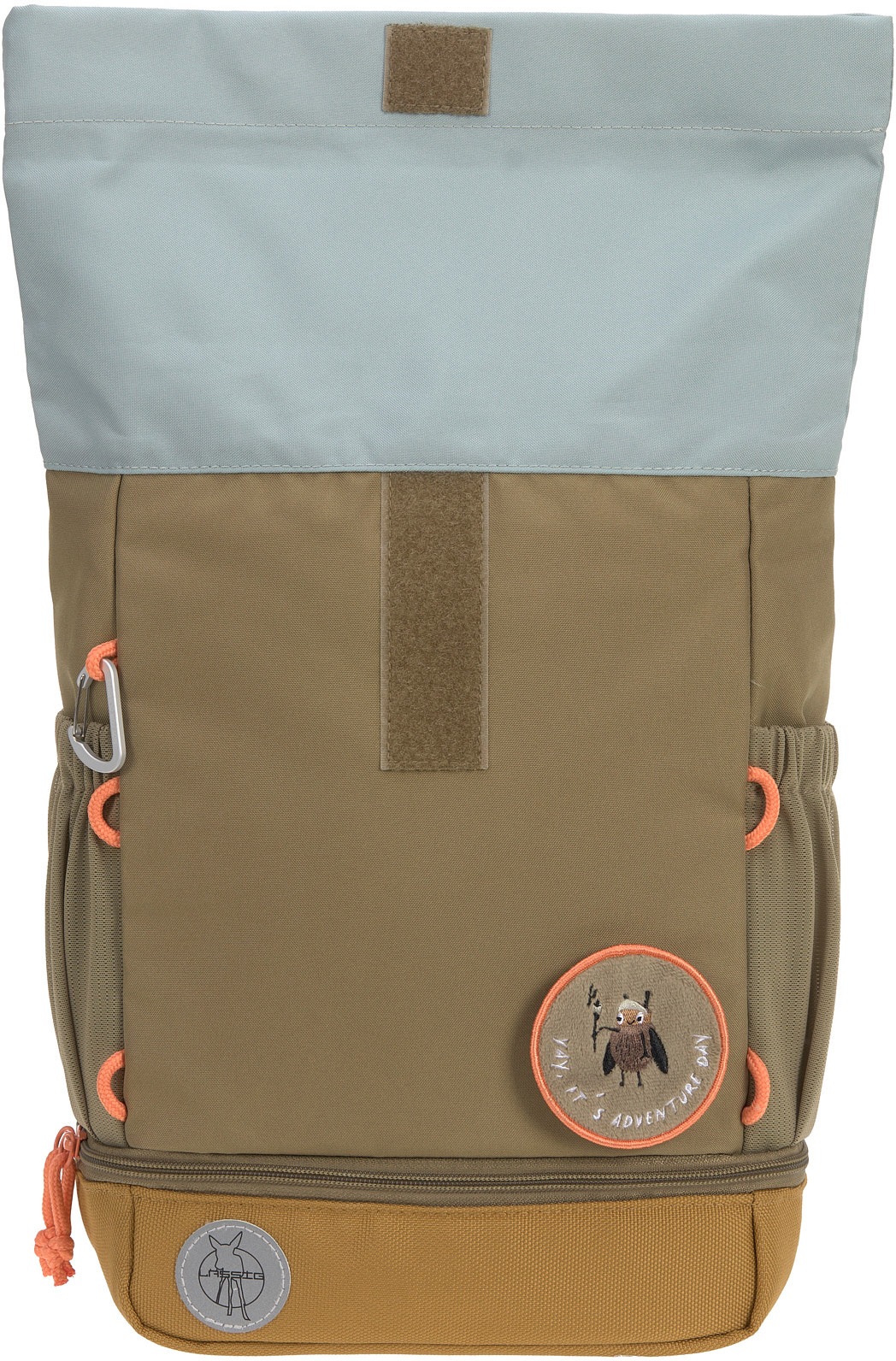 LÄSSIG Kinderrucksack »Nature, Mini Rolltop Backpack, Olive«, Reflektoren, aus recycelten PET-Flaschen