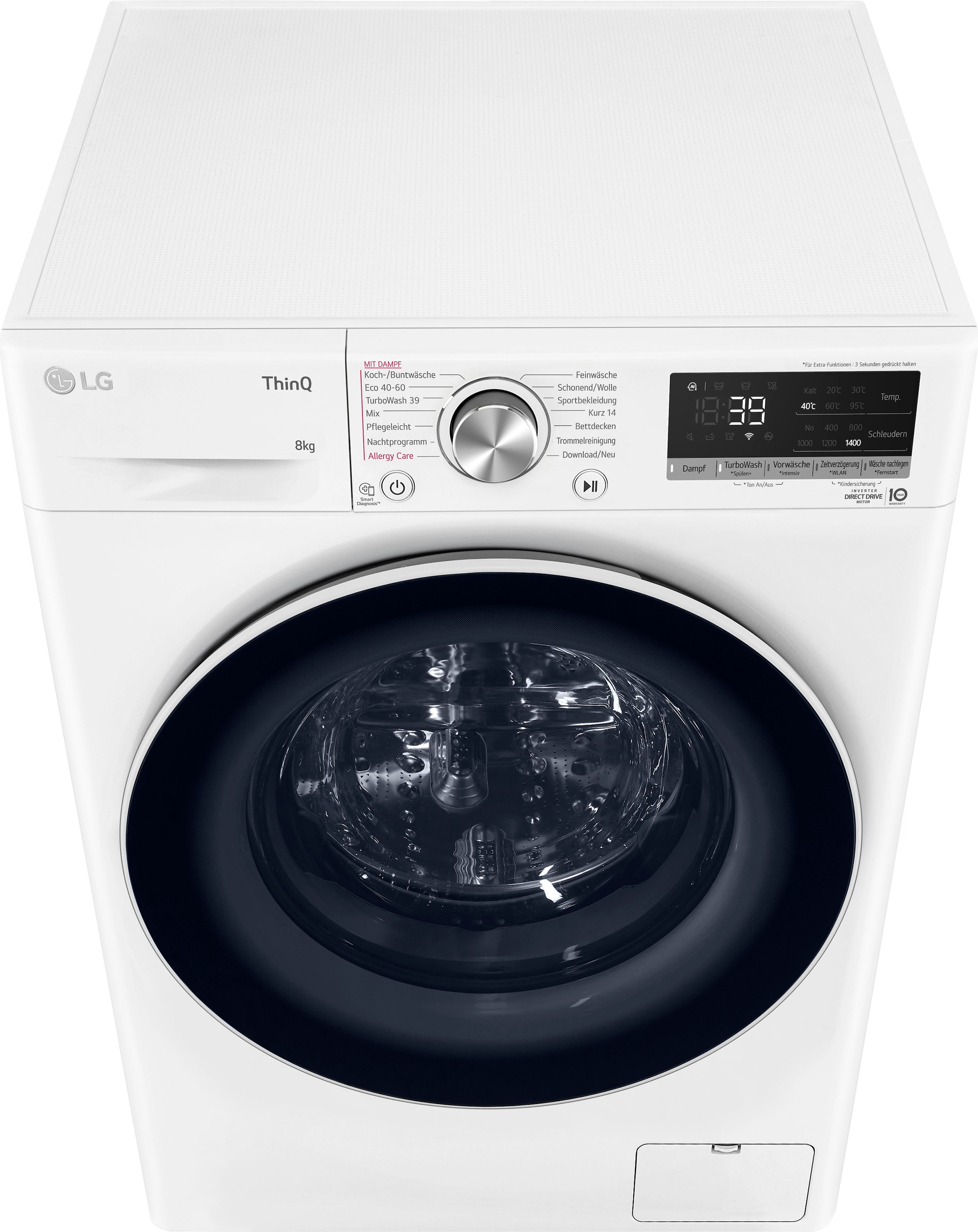 U/min, Steam-Funktion kaufen Waschmaschine LG 8 »F4WV5080«, F4WV5080, kg, 1400