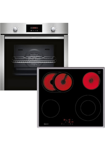 Backofen-Set »BX46P«, BX46P, mit Teleskopauszug nachrüstbar, Pyrolyse-Selbstreinigung