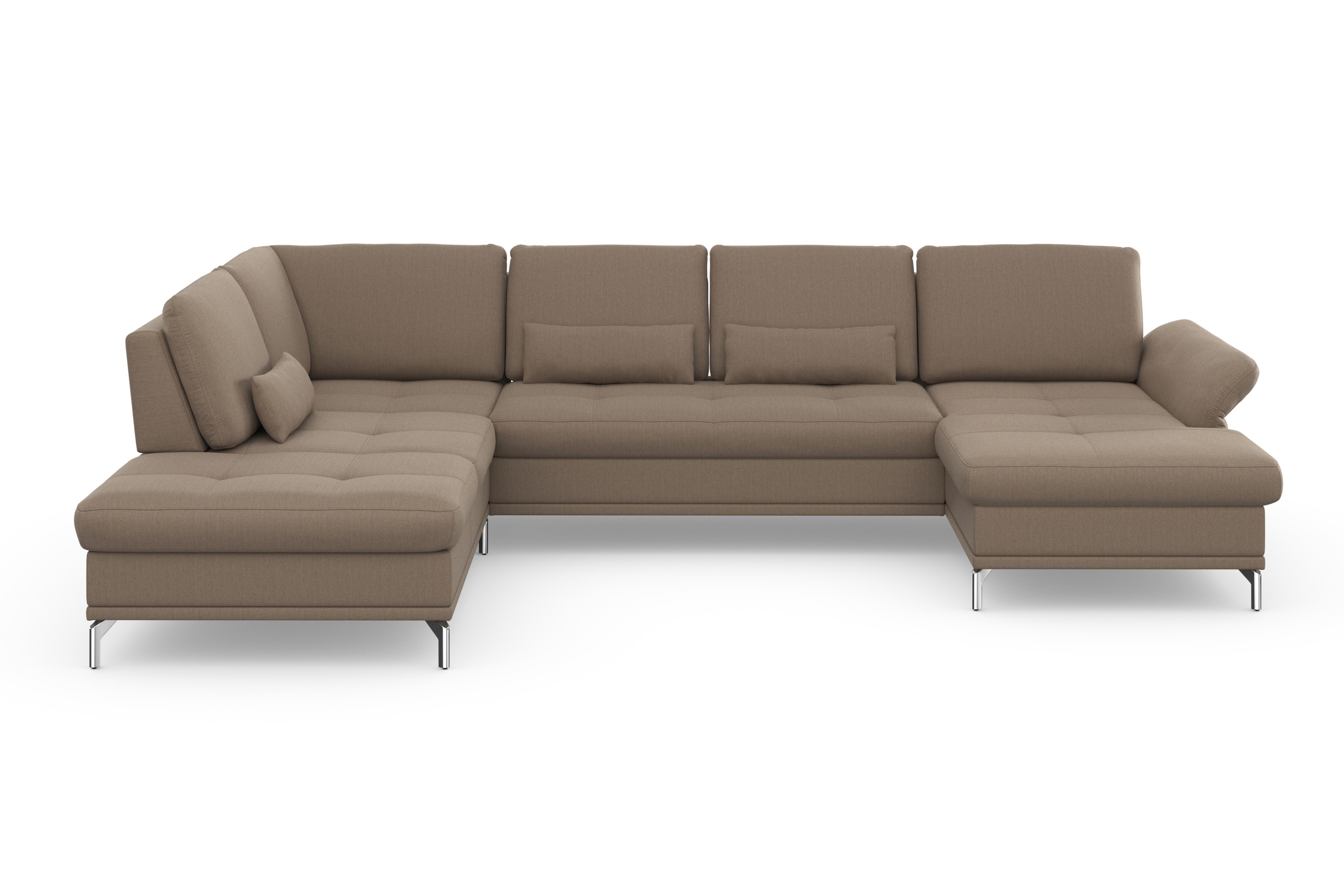 Home affaire Wohnlandschaft »Palm Beach U-Form« Federkern, mit Sitztiefenve günstig online kaufen