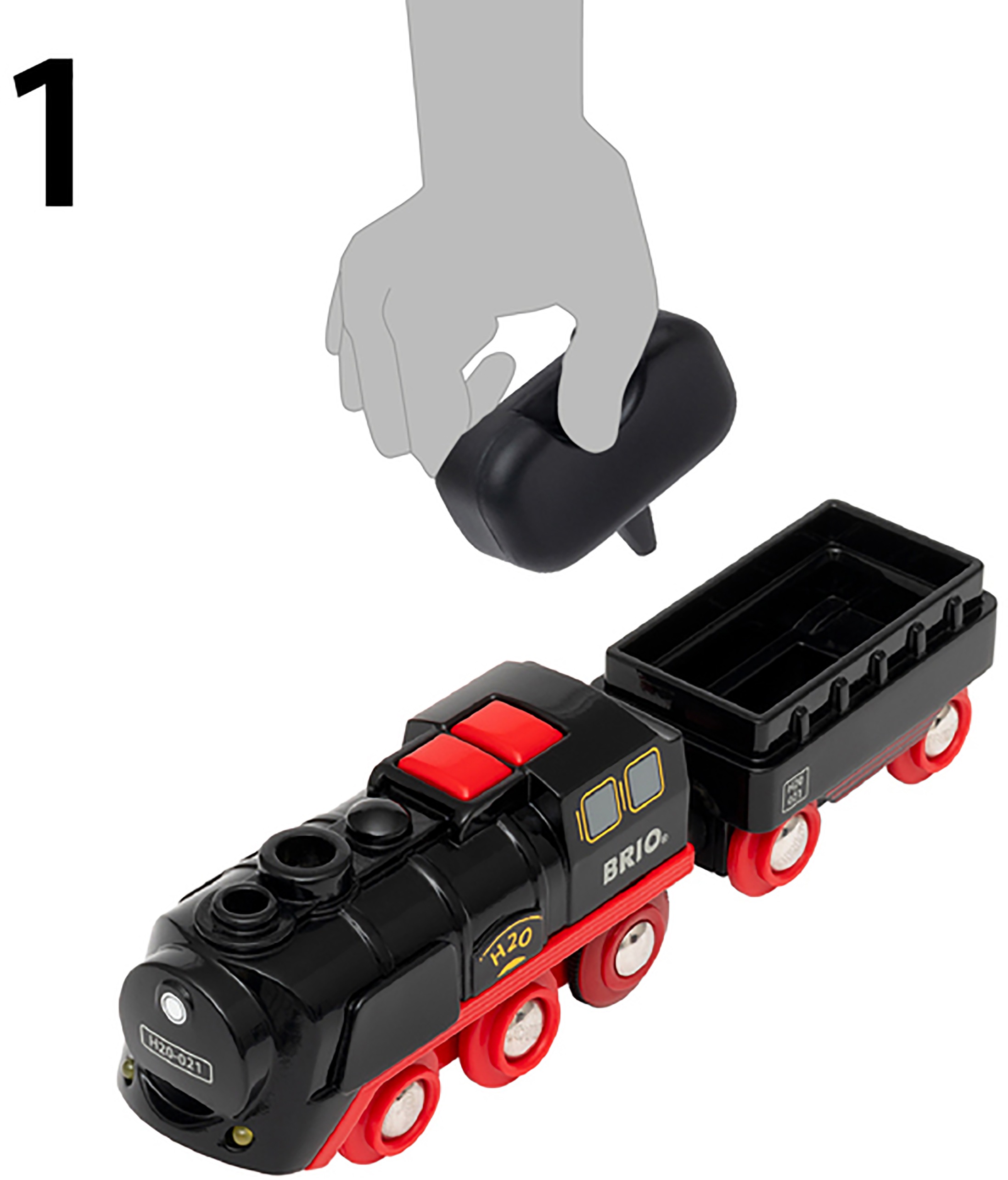 BRIO® Spielzeug-Eisenbahn »BRIO® WORLD, Batterie-Dampflok Weihnachts-Set«, (Set), FSC® - schützt Wald - weltweit
