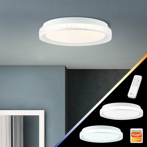 Brilliant LED Deckenleuchte »Burlie«, 1 flammig, Ø 39 cm, Tuya-App, Metall/ günstig online kaufen