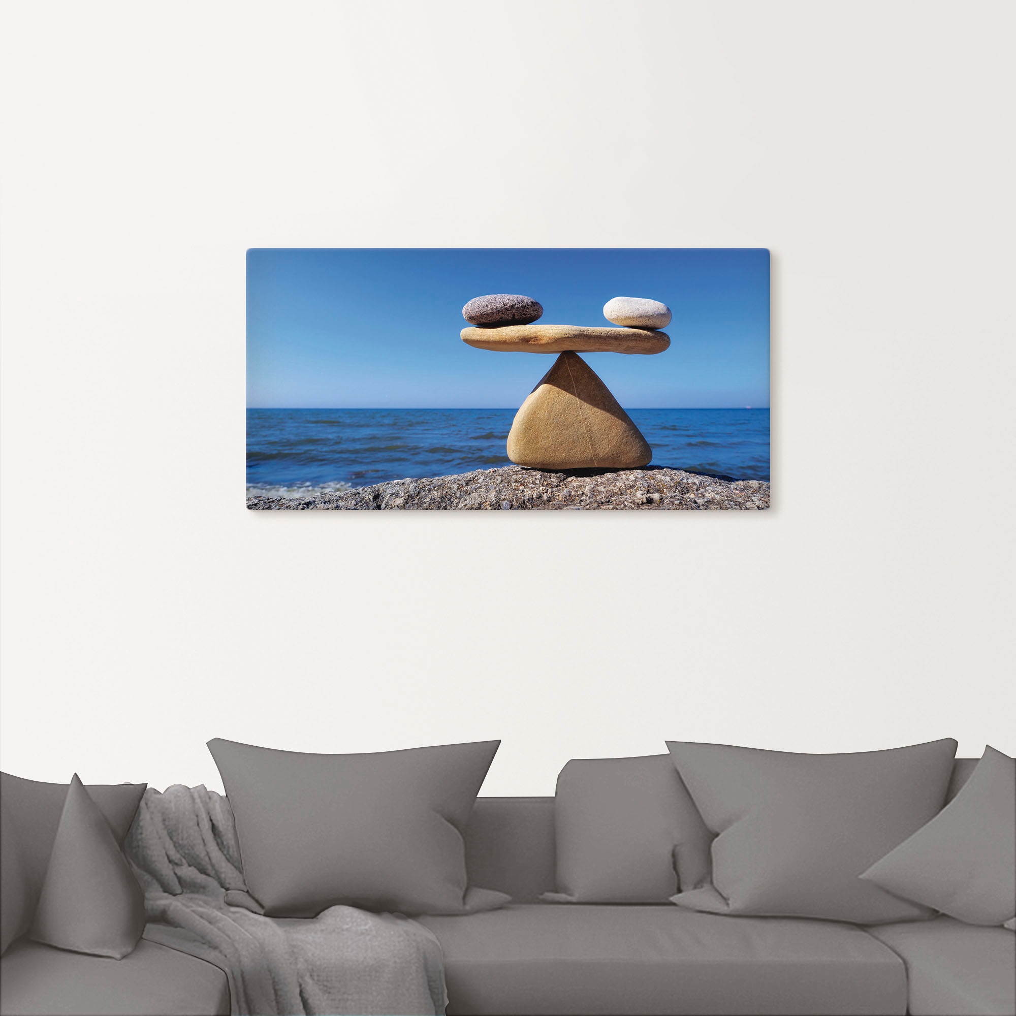Artland Wandbild »Gleichgewicht - Steine Meer« Zen 1 Stk. tlg. als Alubild, Outdoorbild, Leinwandbild, Poster, Wandaufkleber