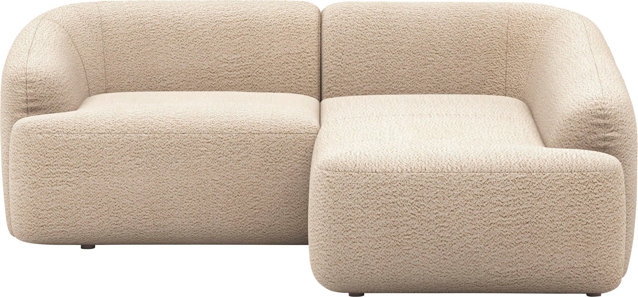 INOSIGN Ecksofa »Nergal, kompakte Stellmaße, Breite 216cm, organisches Desi günstig online kaufen