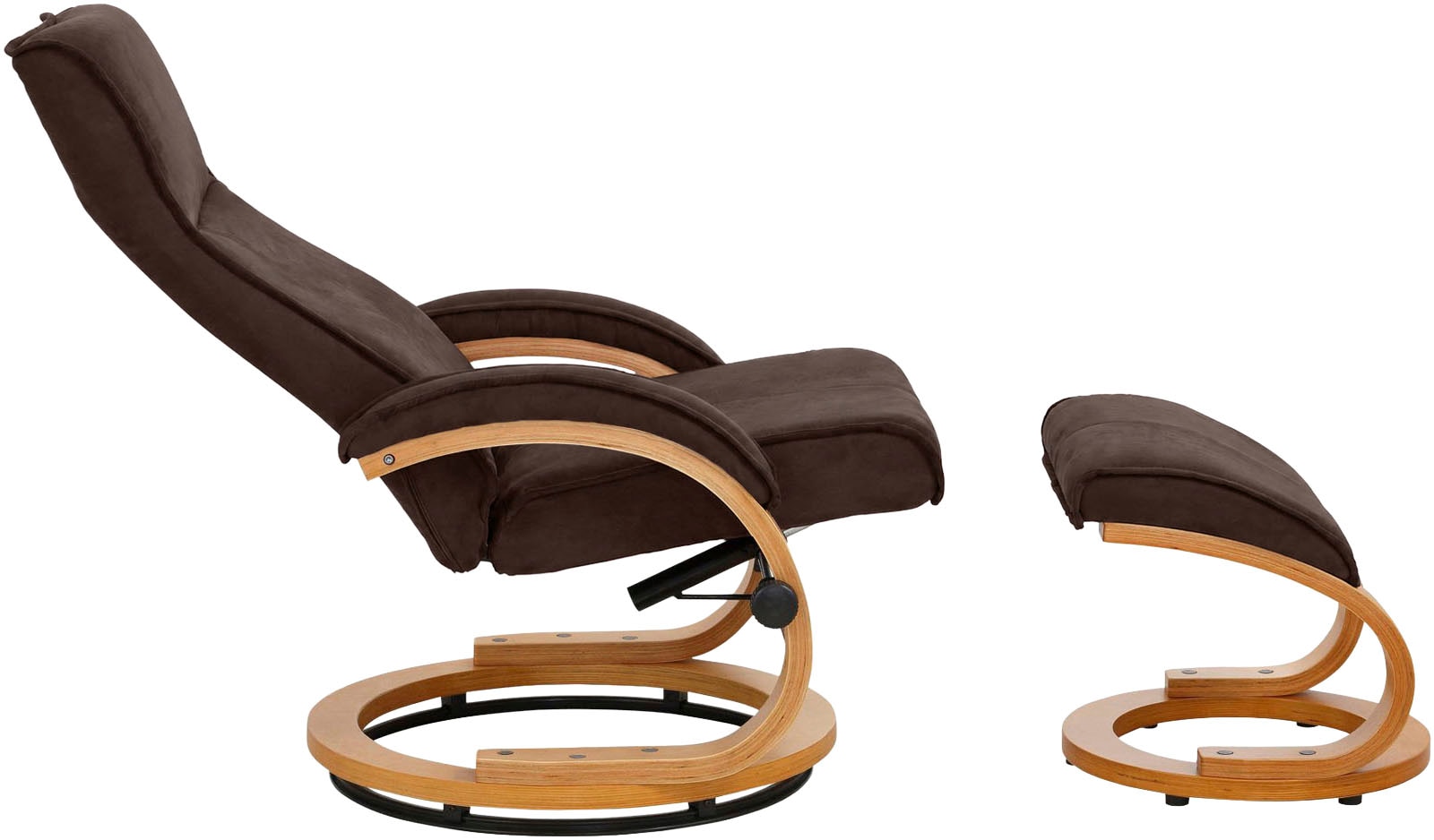 OTTO home Relaxsessel »mit Hocker PARIS Microfaser - OTTO. Verlässliche Qualität.« Set, bestehend aus Sessel und Hocker, 2 Stk. tlg. Relaxfunktion, Dreh- und Kippfunktion, Unser Dauertiefpreis