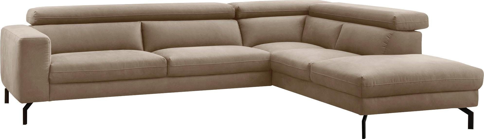 Home affaire Ecksofa »Olanta, modern und bequem, Breite 305cm, Fuß 16cm hoc günstig online kaufen