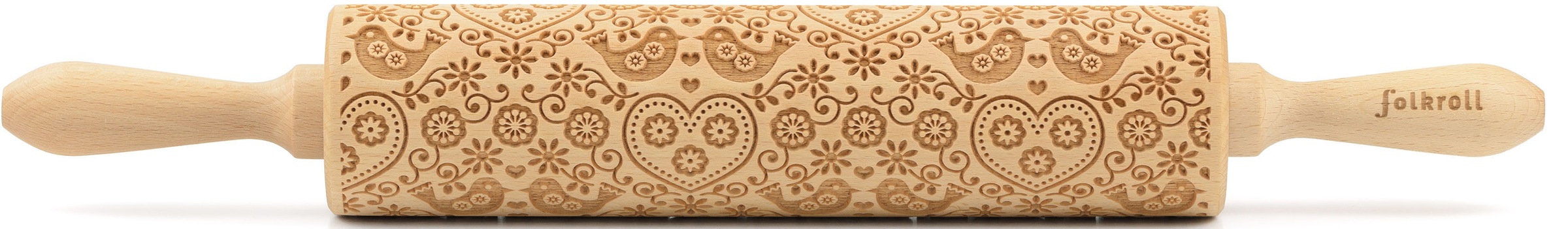 FOLKROLL Teigroller »3D-Motiv-Teigrolle« Folk braun