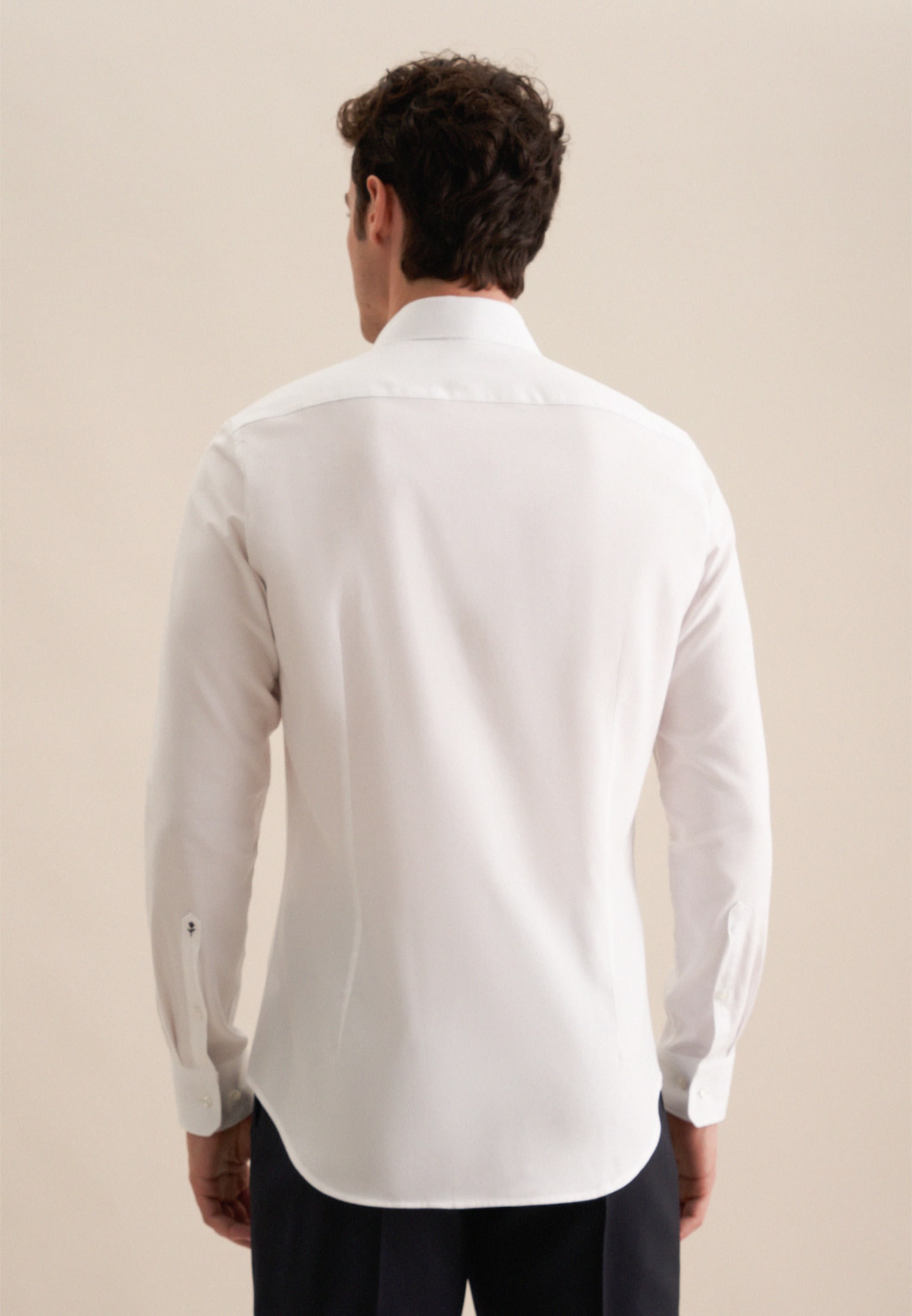 seidensticker Flanellhemd »Slim«, Slim Langarm Kentkragen Uni