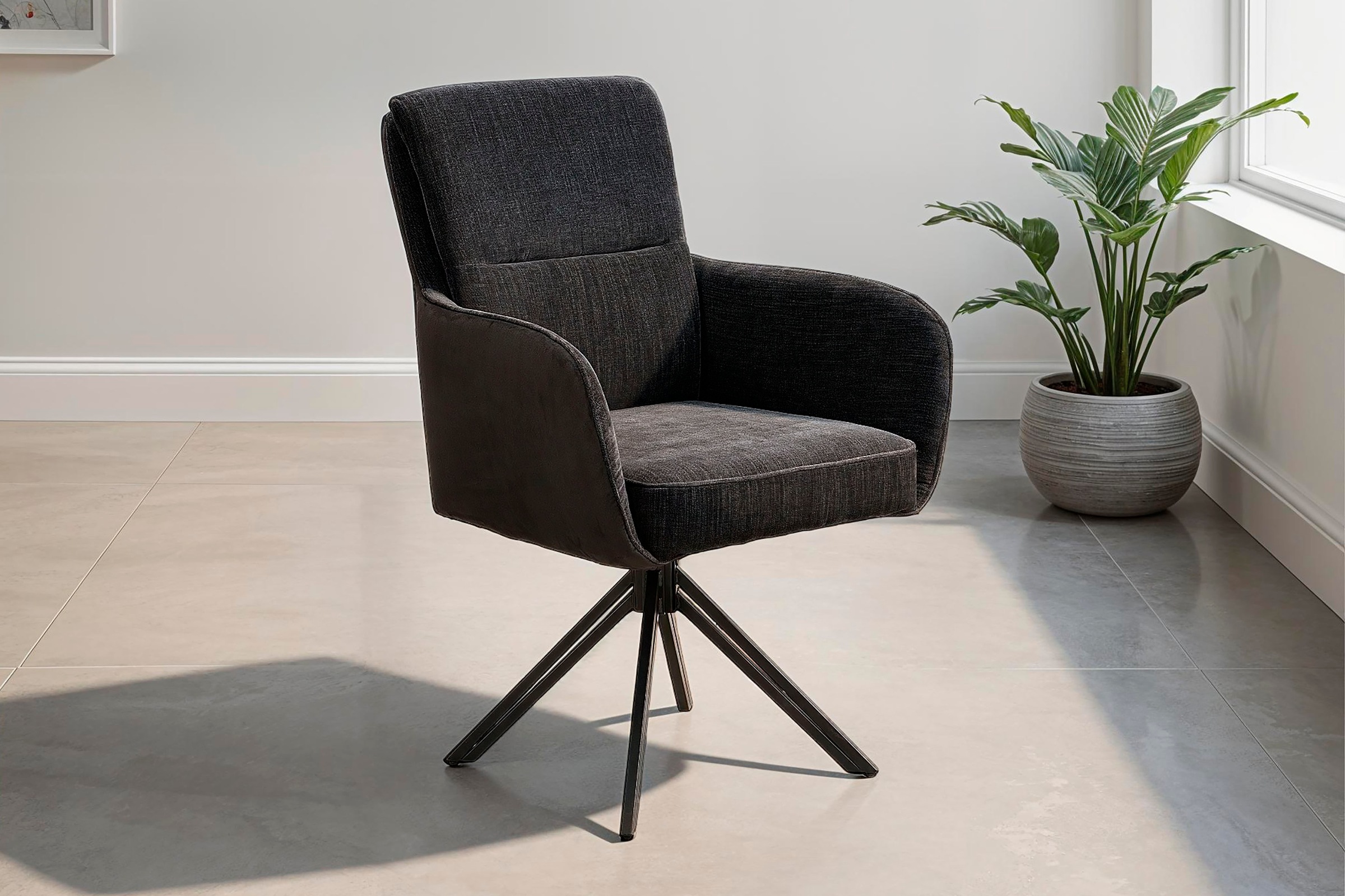 byLIVING Esszimmerstuhl »Tino« (Set) 2 Stk.360 Grad drehbar mit Federkernpo günstig online kaufen