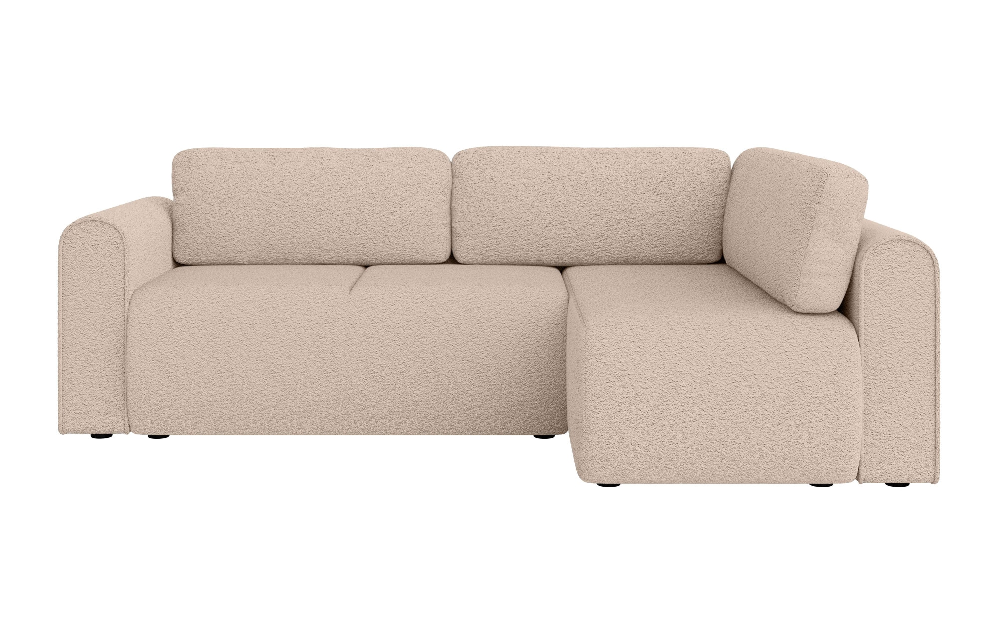 INOSIGN Ecksofa »Zacharia wahlweise Schlafsofa mit Bettkasten, B/T/H 250/166/86 cm«, L-Form mit Wellenunterfederung, Ottomane rechts oder links bestellbar