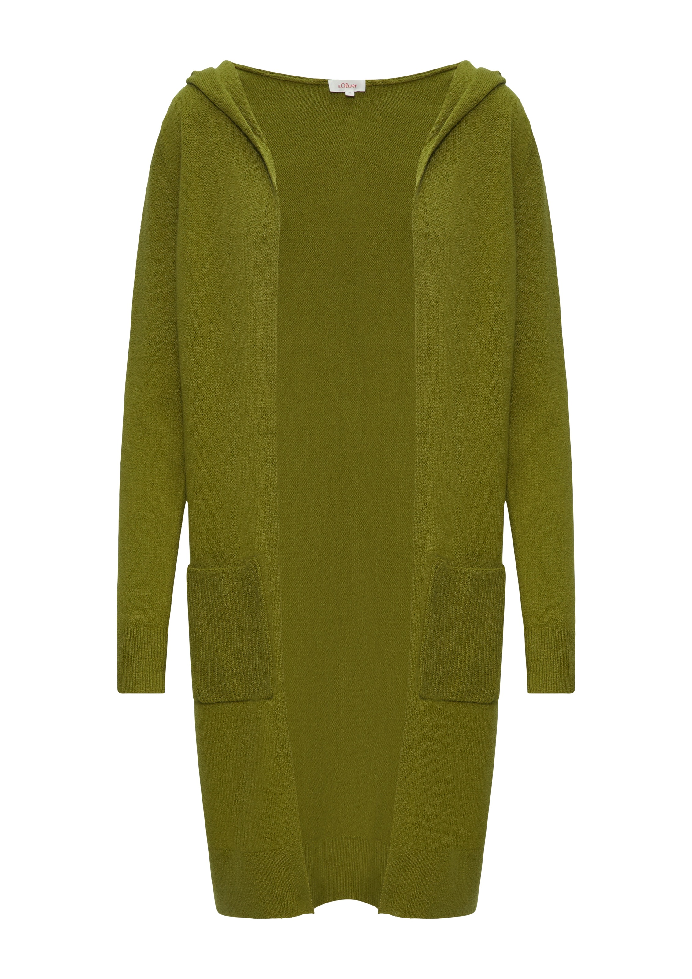 s.Oliver Kapuzenstrickjacke, ohne Verschluss, mit Seitentaschen