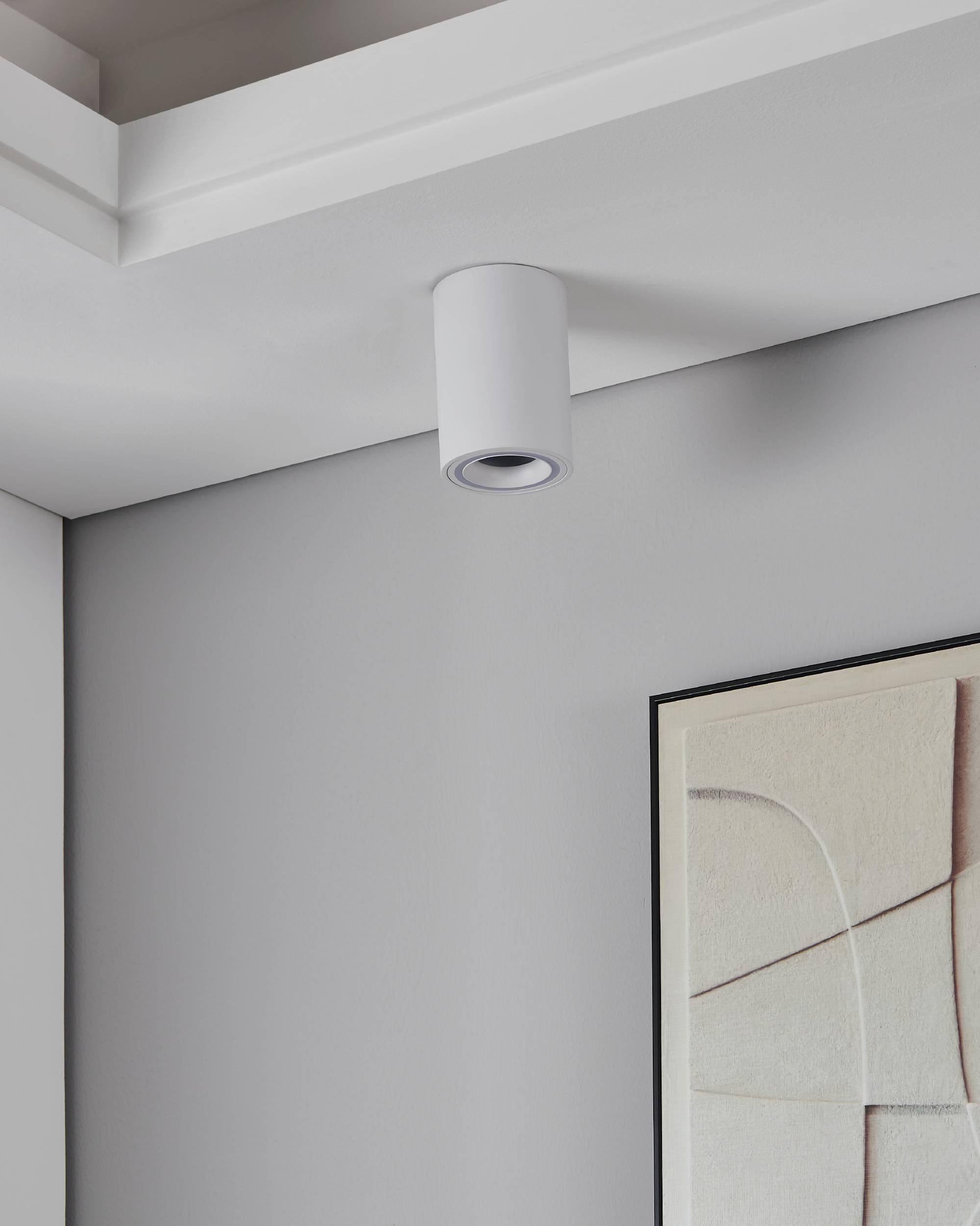 EGLO Aufbauleuchte »Carosso-Z Deckenlampe, ZigBee, App und Sprachsteuerung, dimmbar, Metal« GU10 1 Stk. Aufbauleuchte - H12 x Ø8 cm - weiß - 1X4,9W inkl.