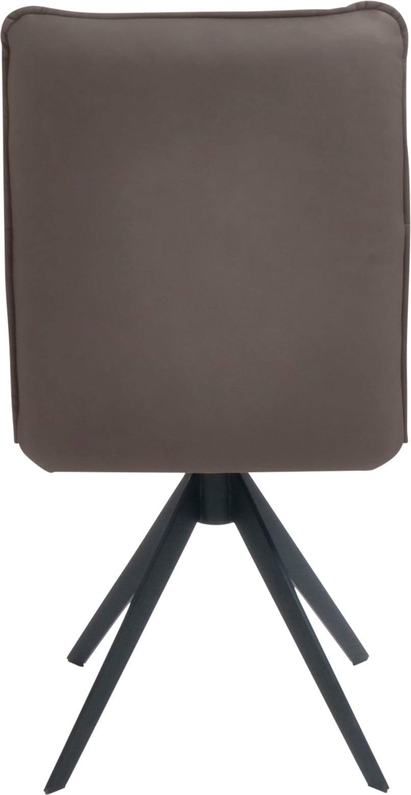 K+W Komfort & Wohnen Drehstuhl, Leder, Blitzdrehkreuz und Rückholfunktion, dekorativer 12mm Biese