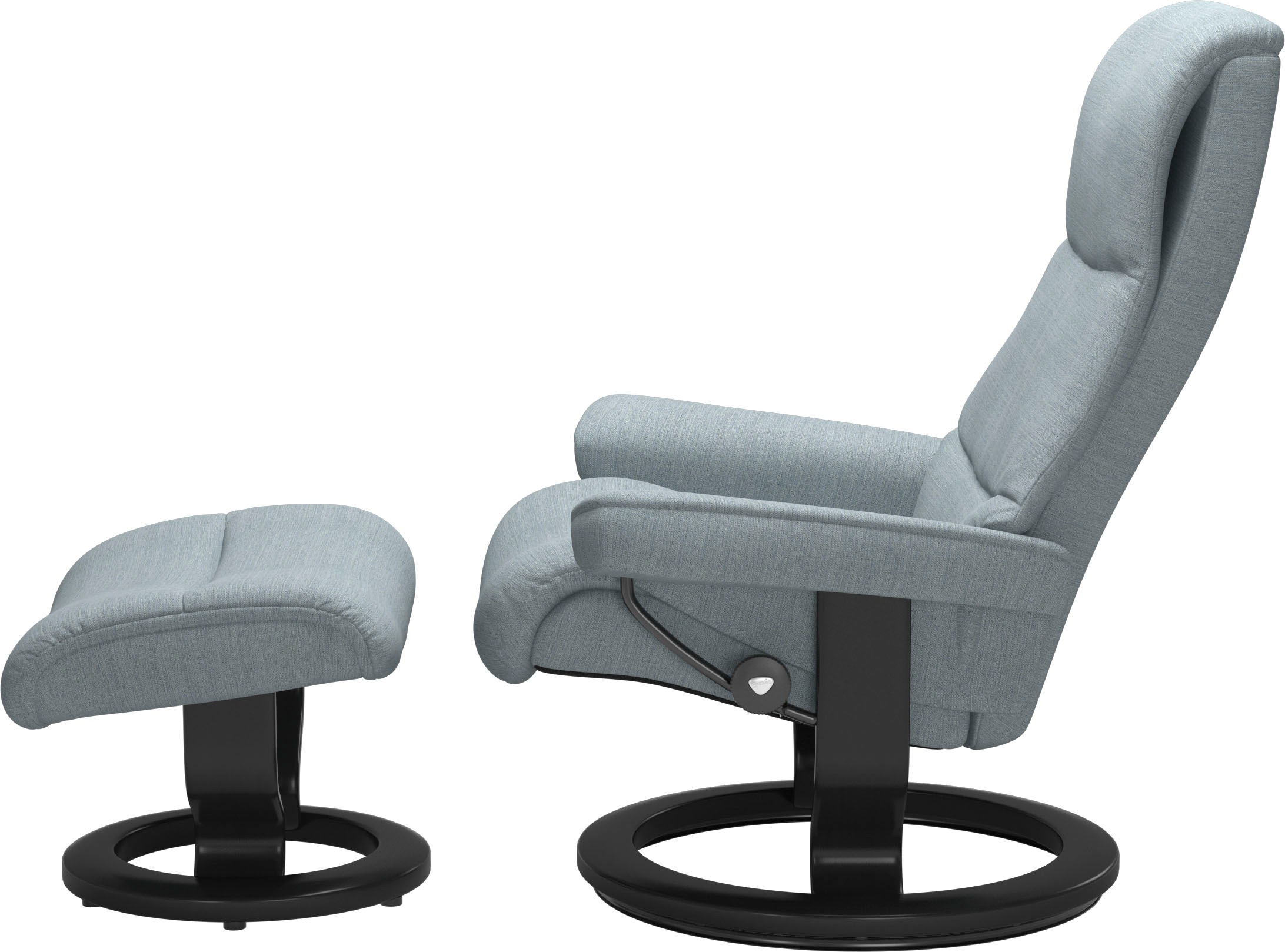 Stressless® Relaxsessel »View«, (Set, Relaxsessel mit Hocker), mit Classic Base, Größe S,Gestell Schwarz