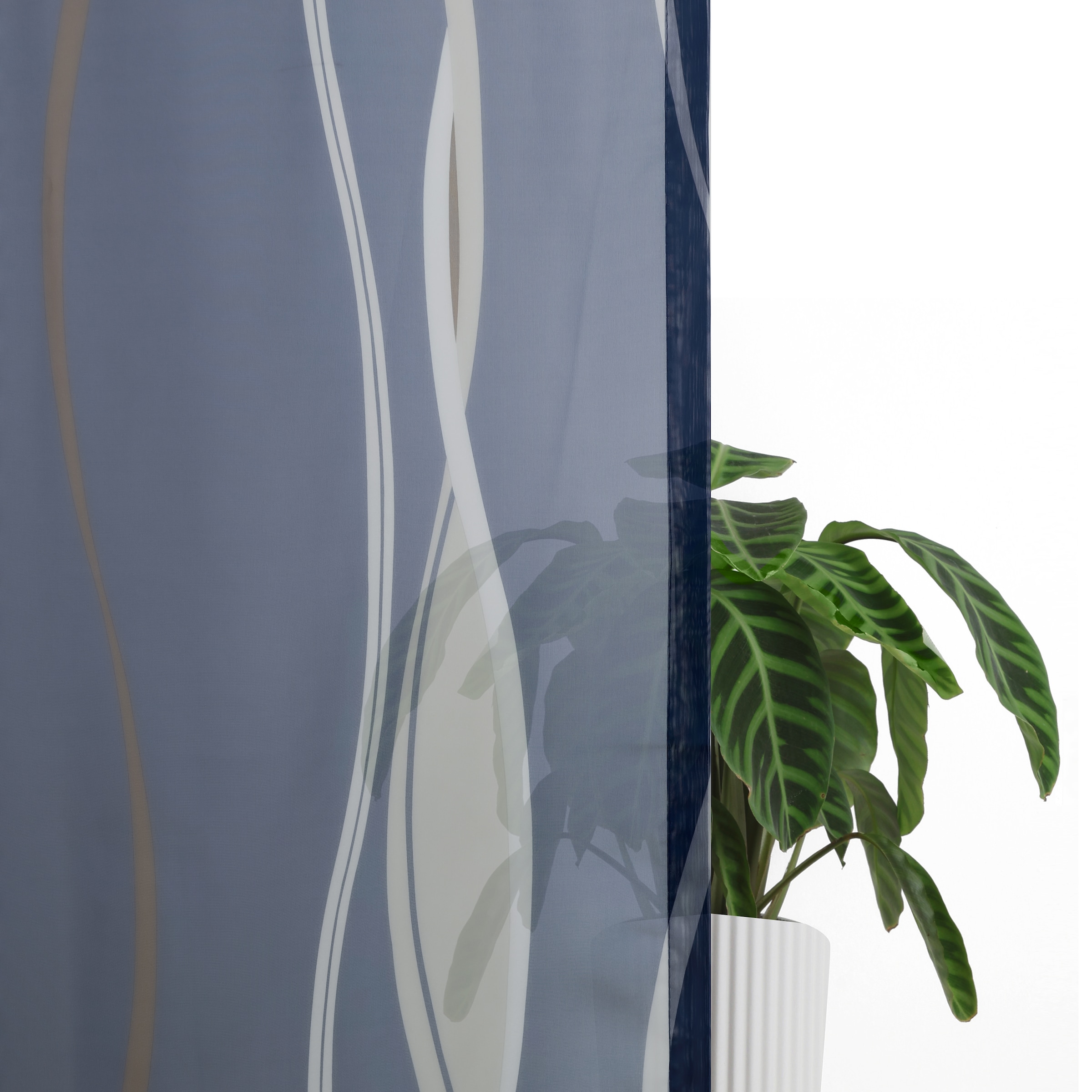 OTTO home Gardine »Dimona« Schlaufen 2 Stk. tlg. 2er-Set, Voile, Polyester, Wellen