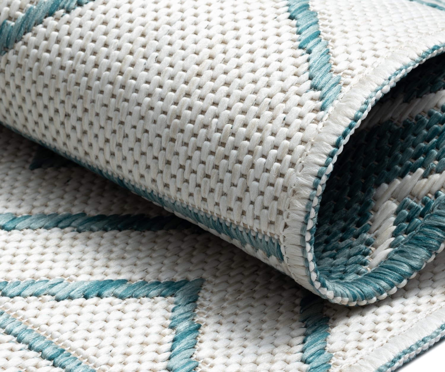 Myflair Möbel & Accessoires Teppich »Liva Lagerräumung«, rechteckig, 8 mm Höhe, Wendeteppich, Rauten Motiv, Outdoor geeignet, Balkon, Terrasse