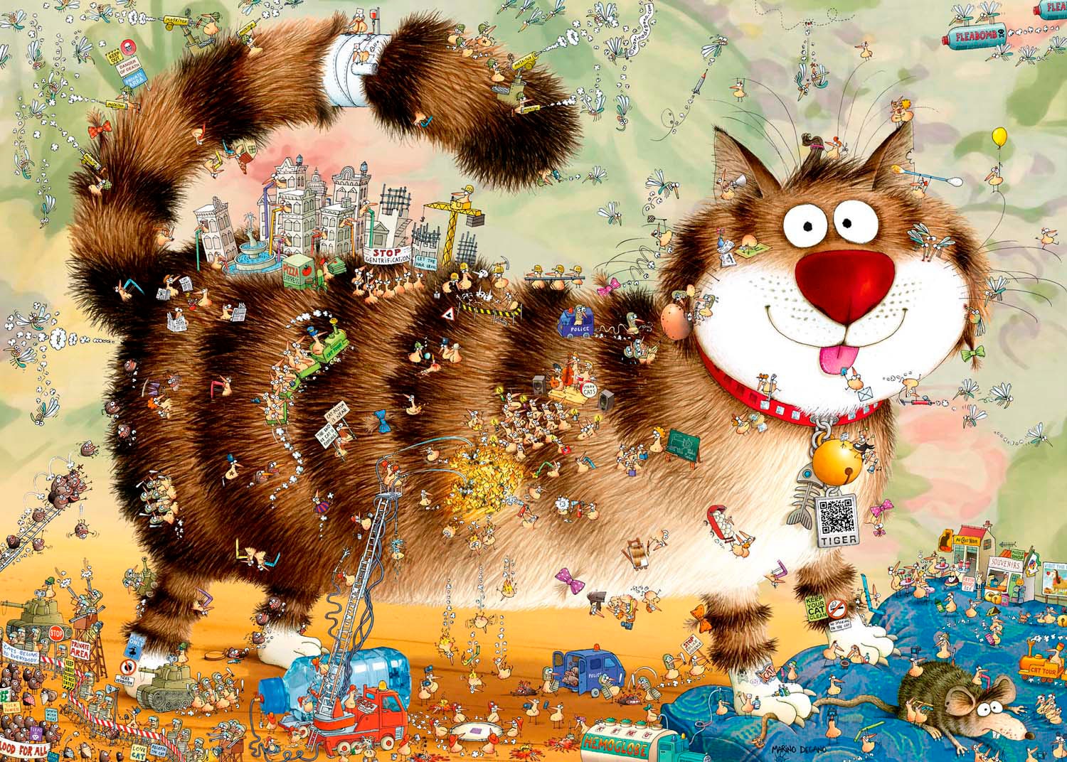 HEYE Puzzle »At the Cat / Look Closely!«, Made in Germany