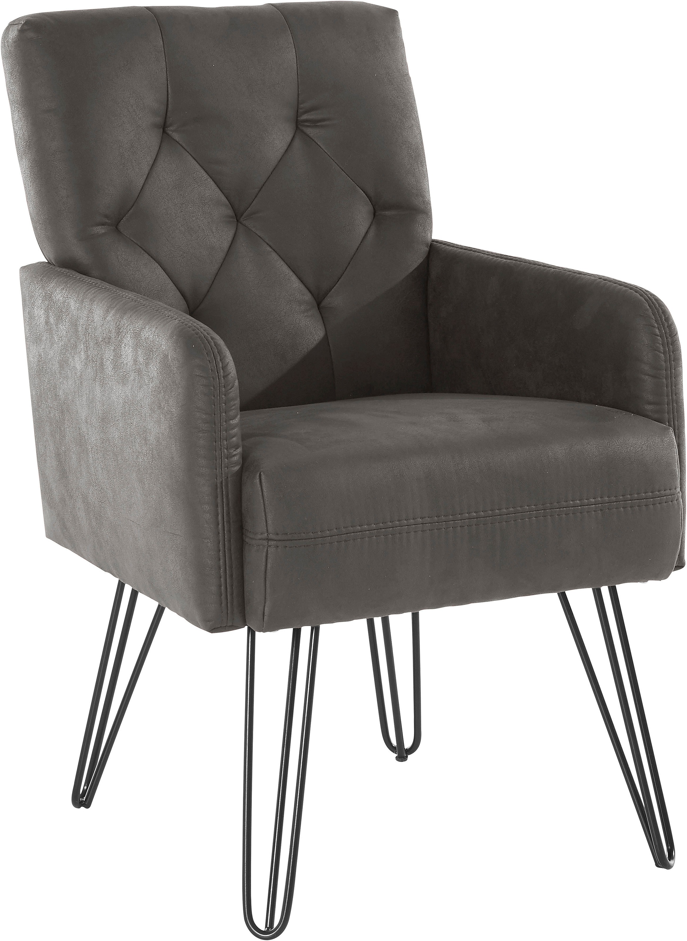 exxpo - sofa fashion Sessel »Doppio, Loungesessel mit Designuntergestell, b günstig online kaufen