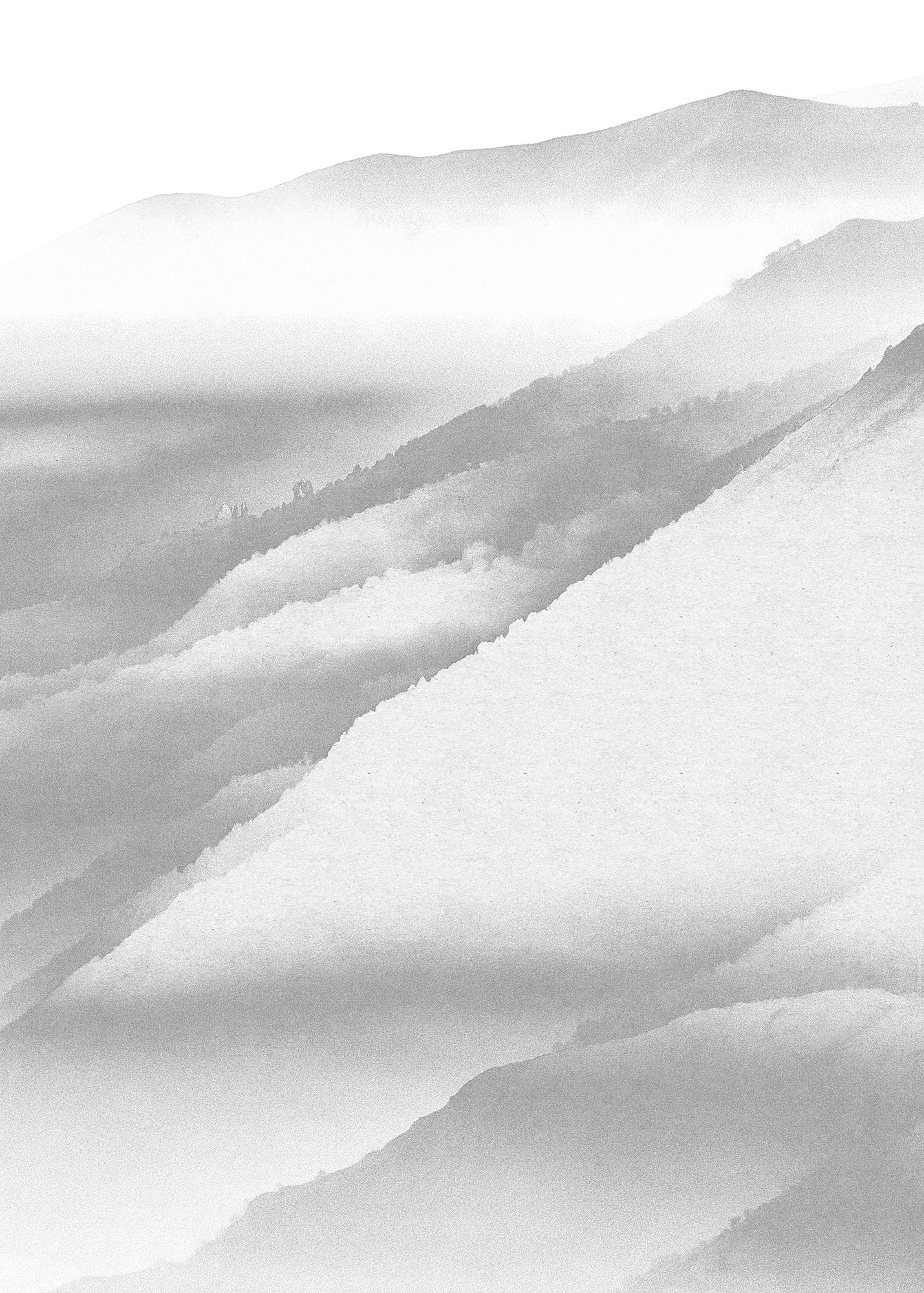 Komar Fototapete White Noise Mountain B/L: ca. 200x280 cm günstig online kaufen