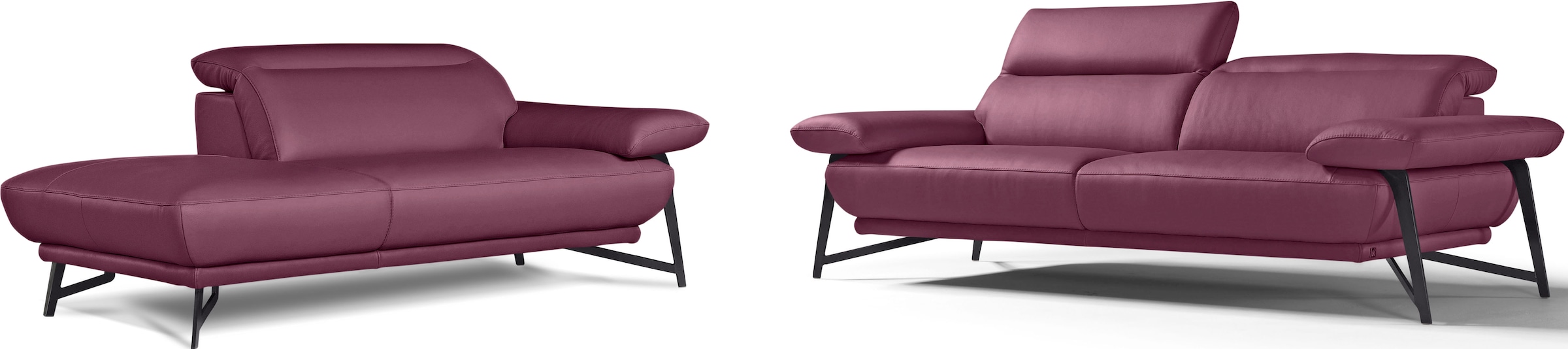 Egoitaliano Sofa »Anais, Design mit hohem Sitzkomfort, Fußfarbe schattengra günstig online kaufen