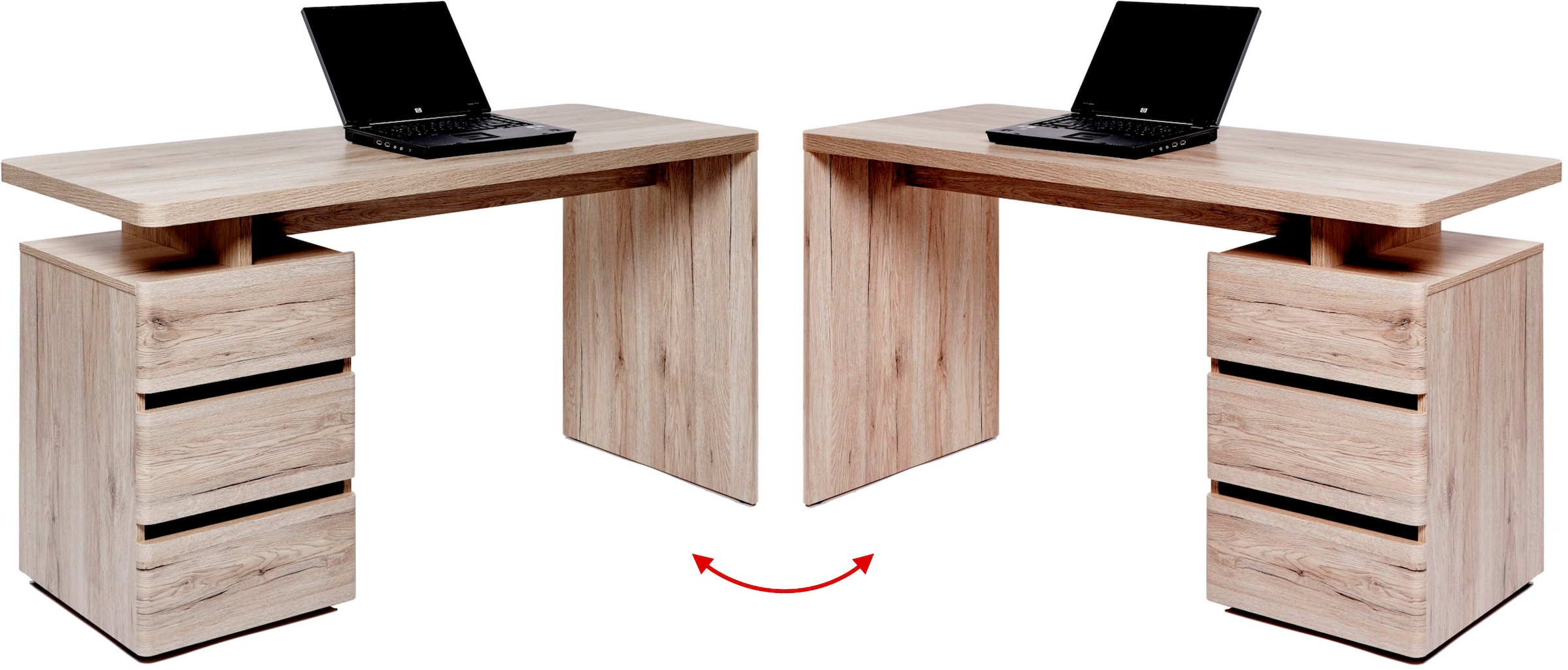 Jahnke Schreibtisch »CU-LIBRE C 240«, wechselseitig montierbar
