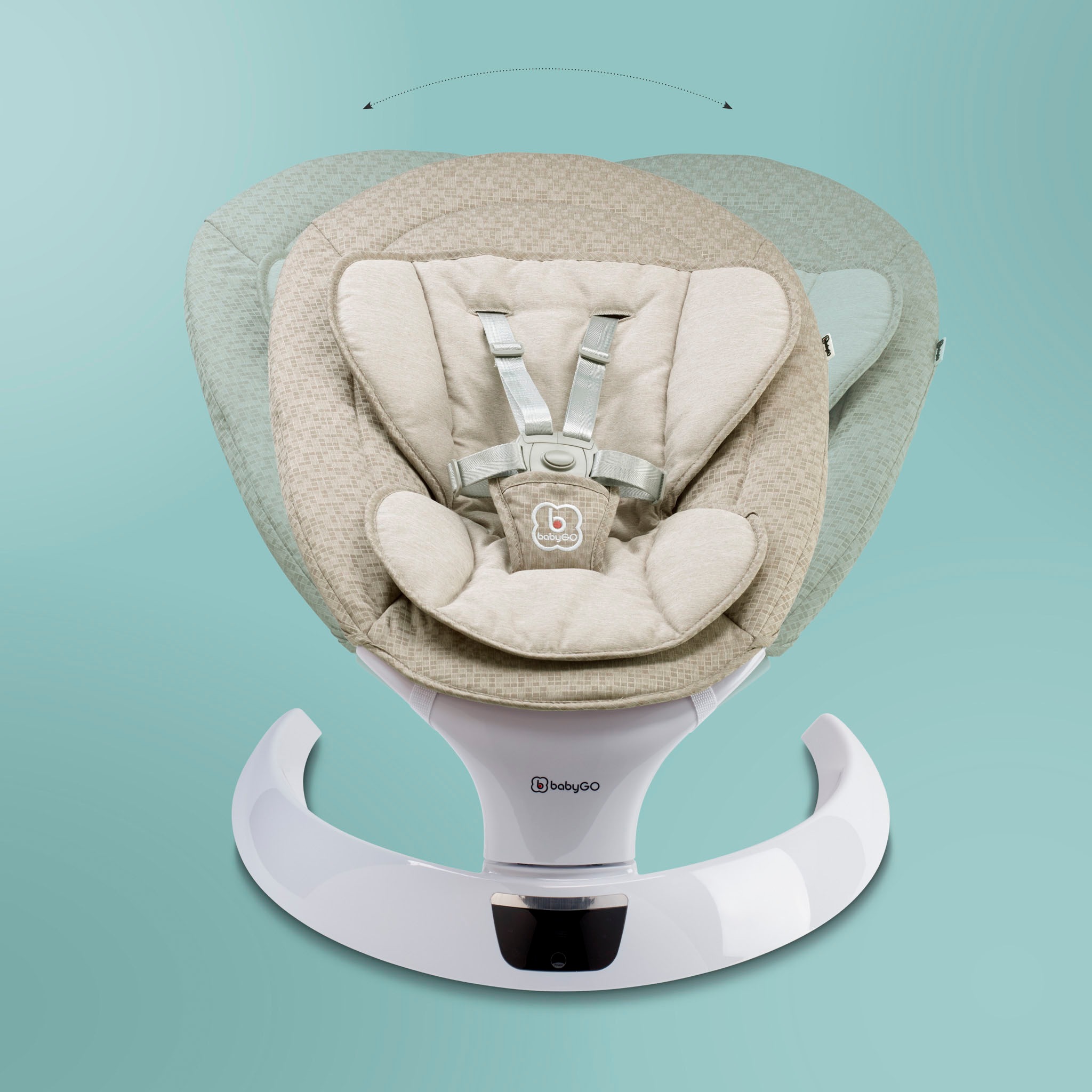 BabyGo Babywippe »Swing«, bis 9 kg, mit Fernbedienung, Musik, Schaukelfunktion