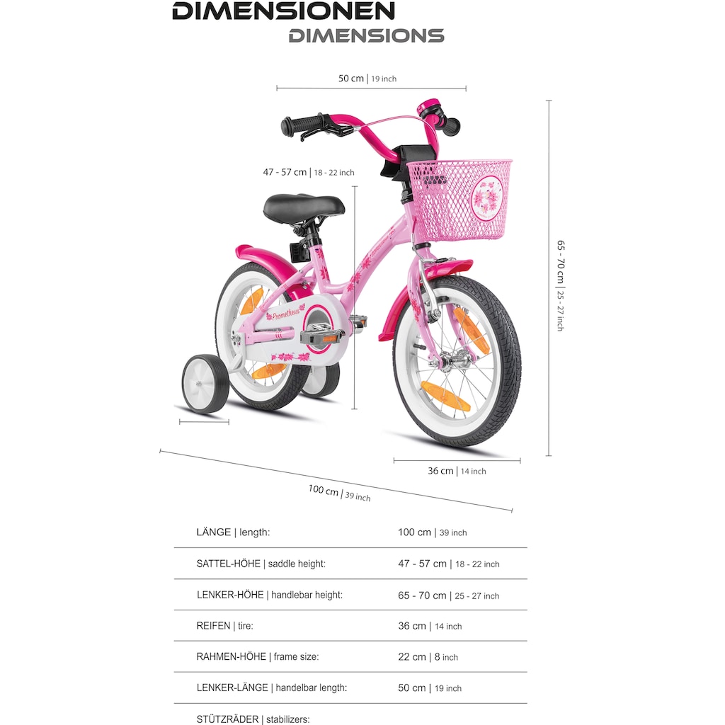 PROMETHEUS BICYCLES Kinderfahrrad »Hawk«, 1 Gang