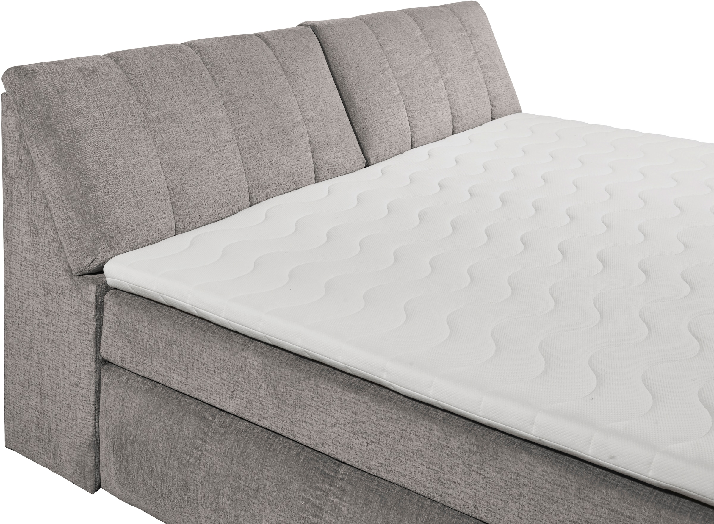 ED EXCITING DESIGN Boxspringbett »Elkford, Familienbett in der Größe 240x200cm« inkl. Stauraum im Kopfteil