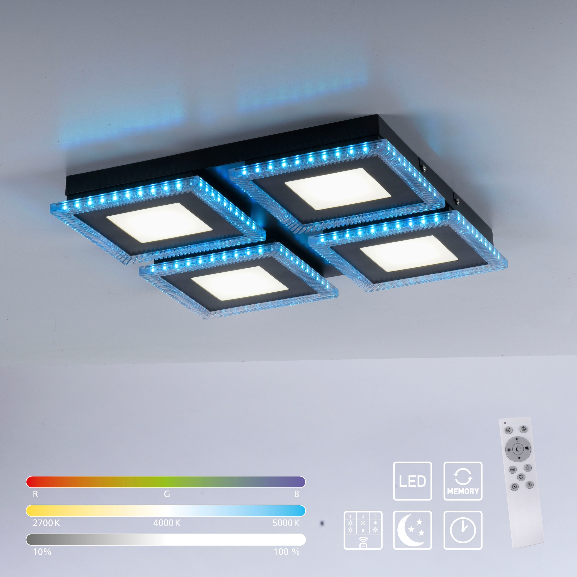 JUST LIGHT LED Deckenleuchte »ACRI« LED-Board 1 Stk. warmweiß - kaltweiß günstig online kaufen