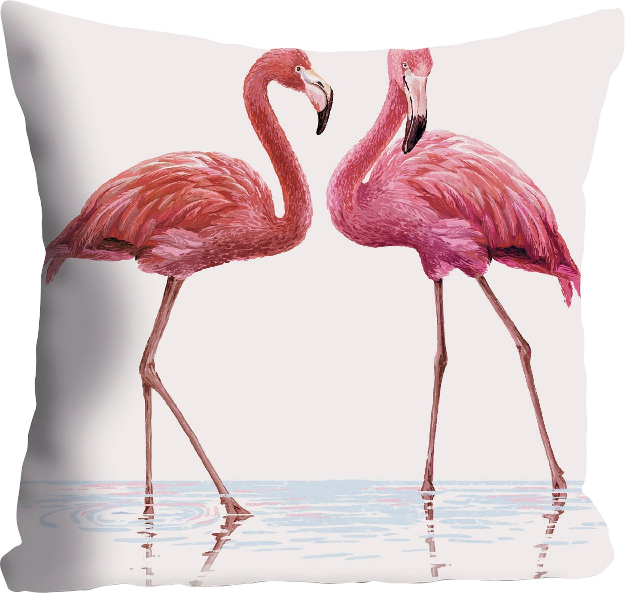 queence Dekokissen »Anna«, Kissenhülle,Flamingos,Pink,Exotisch,Tropisch,Vög günstig online kaufen