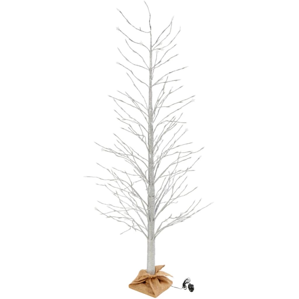 Schneider LED Baum »Fabienne«, Warmweiß, 306-flammig, im Silber-Glitter-Look
