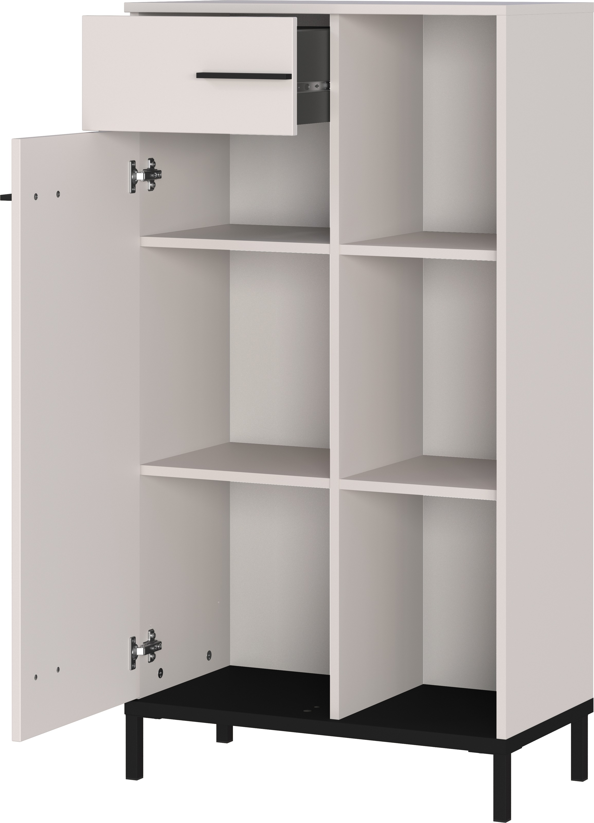 GERMANIA Aktenschrank »GW-Rovigo mit offenem Regal & Schublade,«, (1 St.), spiegelverkehrt montierbar, Höhe 120 cm, Made in Germany