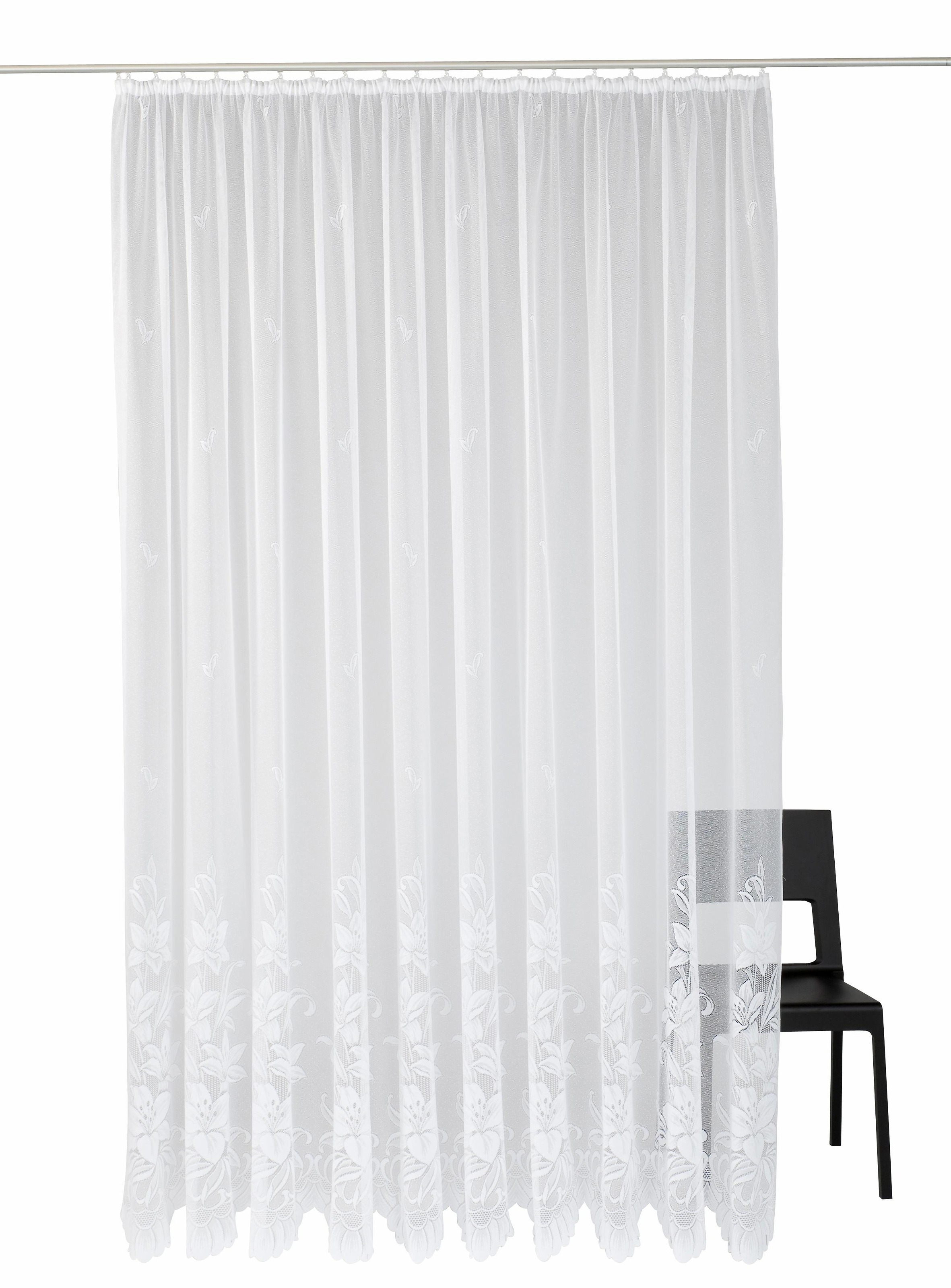 Weckbrodt Gardine »Wismar«, (1 St.), Jacquard, strukturiert, Allover,floral günstig online kaufen