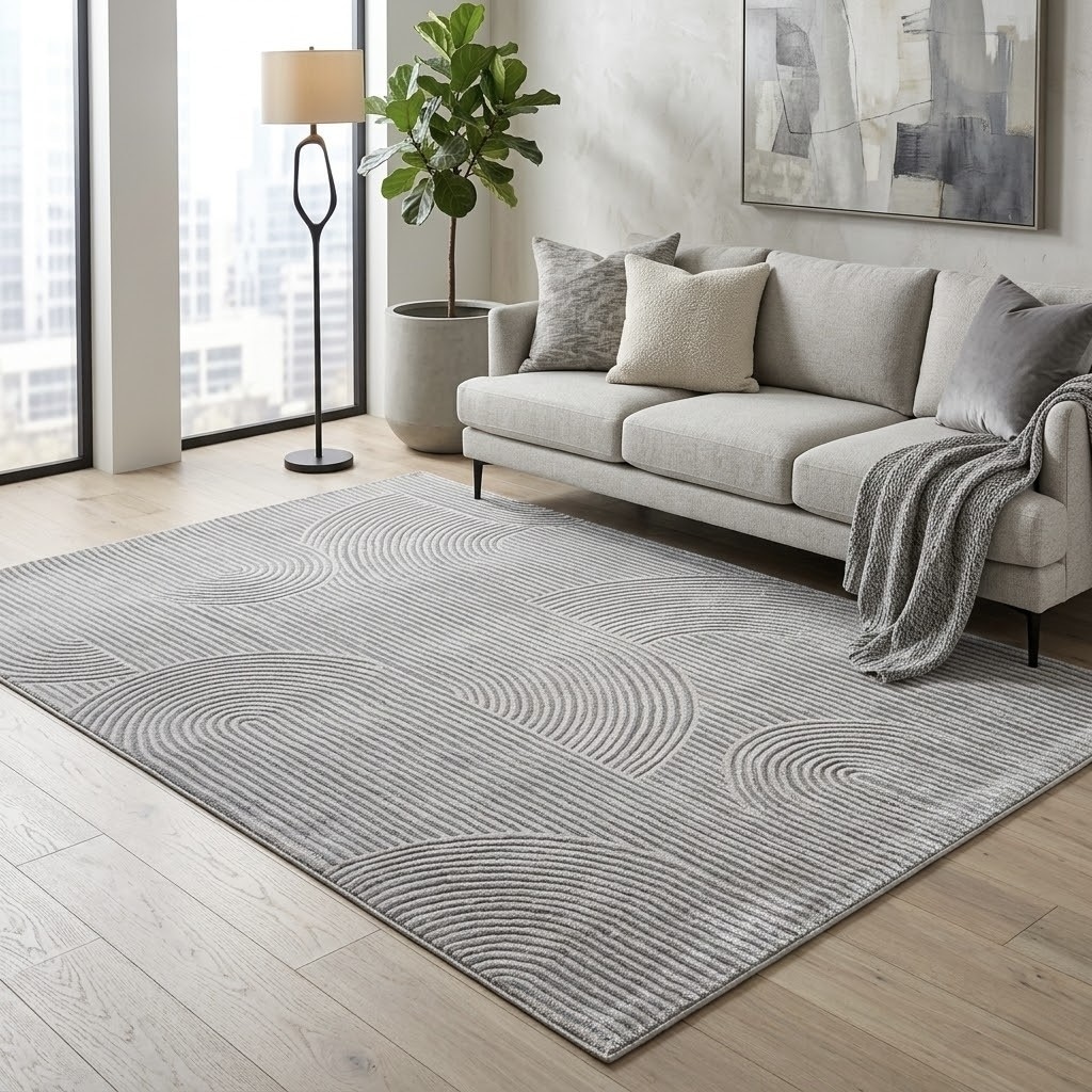 Sehrazat Teppich »Moda 1100 , auch als Läufer« rechteckig 11 mm Höhe Kurzflor, grafisches Hoch Tief  Muster, Wohnzimmer