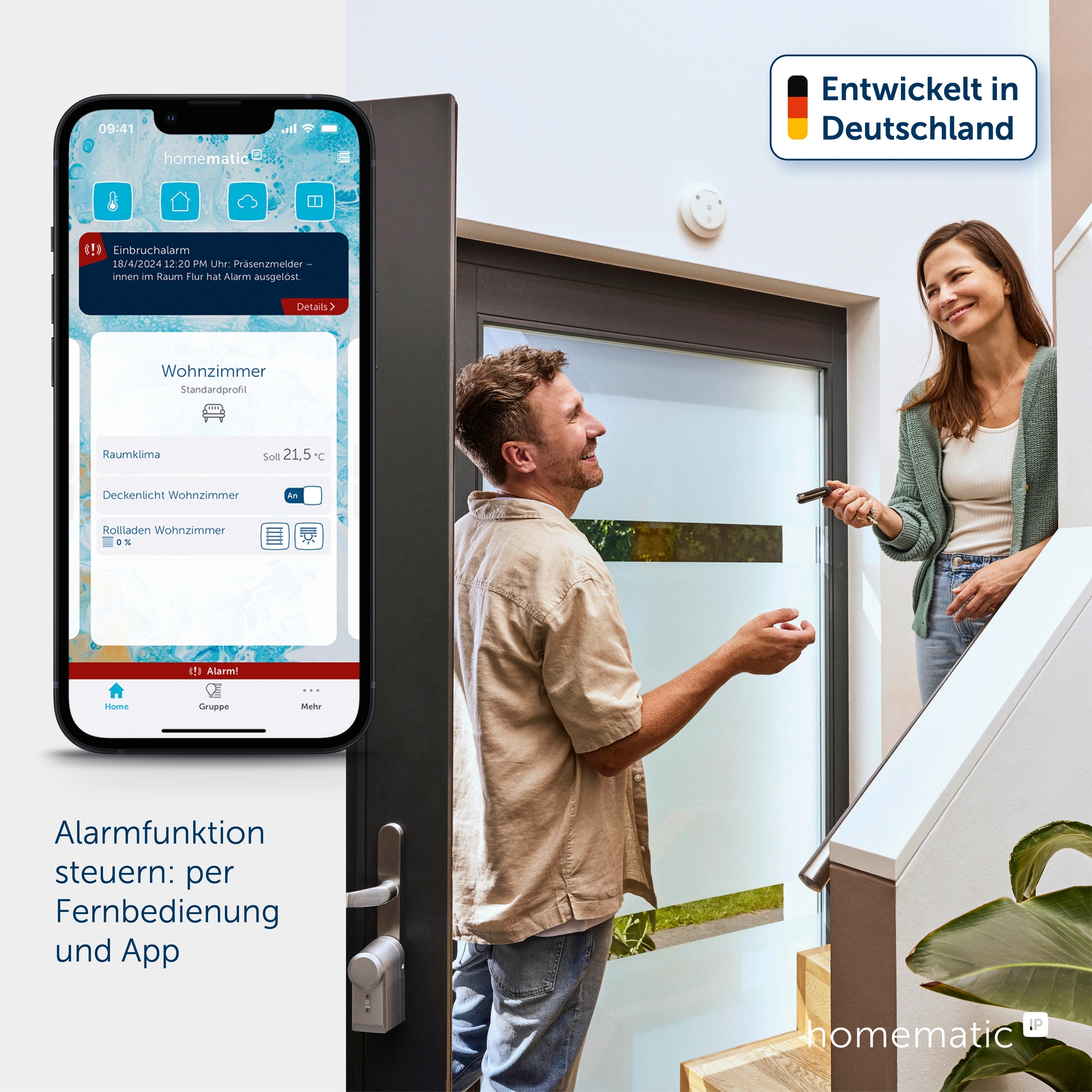 Homematic IP Smart-Home-Zubehör »Schlüsselbundfernbedienung - Alarm V2«