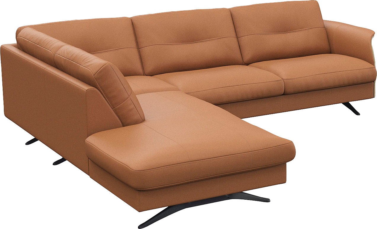 FLEXLUX Ecksofa »Glow, super bequem durch hochwertigem Sitzaufbau mit Federkern, L-Form«, Skandinavisches Design, In hochwertiger Verarbeitung