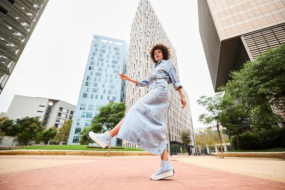 Rieker Sneaker, Plateau, High Top-Sneaker, Schnürschuh in veganer Verarbeitung