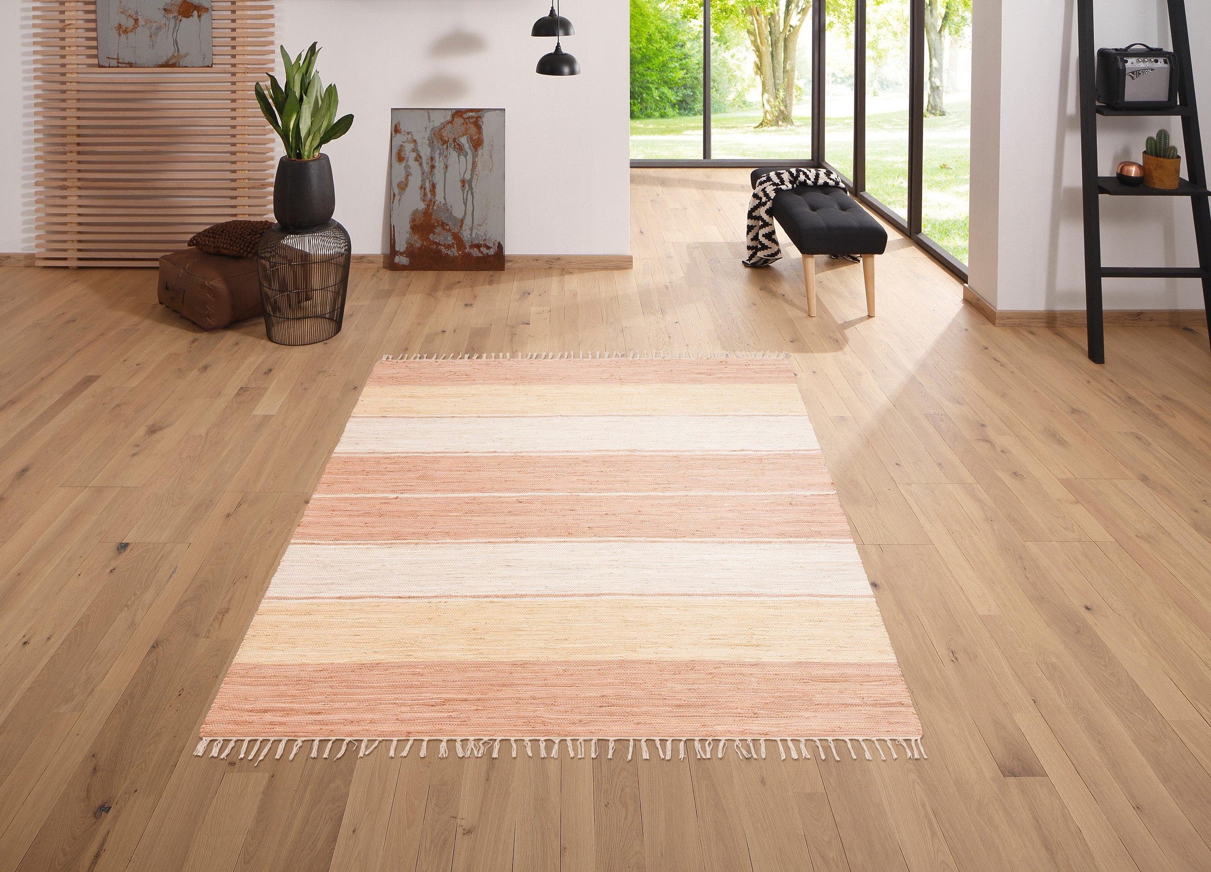 OTTO home Teppich »Melina« rechteckig 5 mm Höhe handgewebt, waschbar bei 30 günstig online kaufen