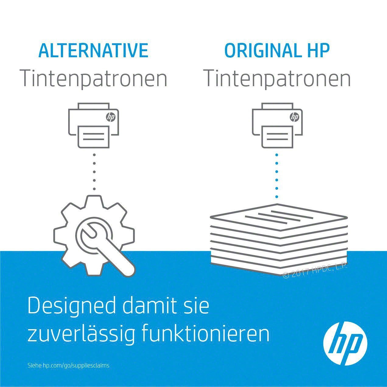 HP Tintenpatrone »HP original Druckerpatrone 912XL Cyan« 3 Probemonate gratis* drucken